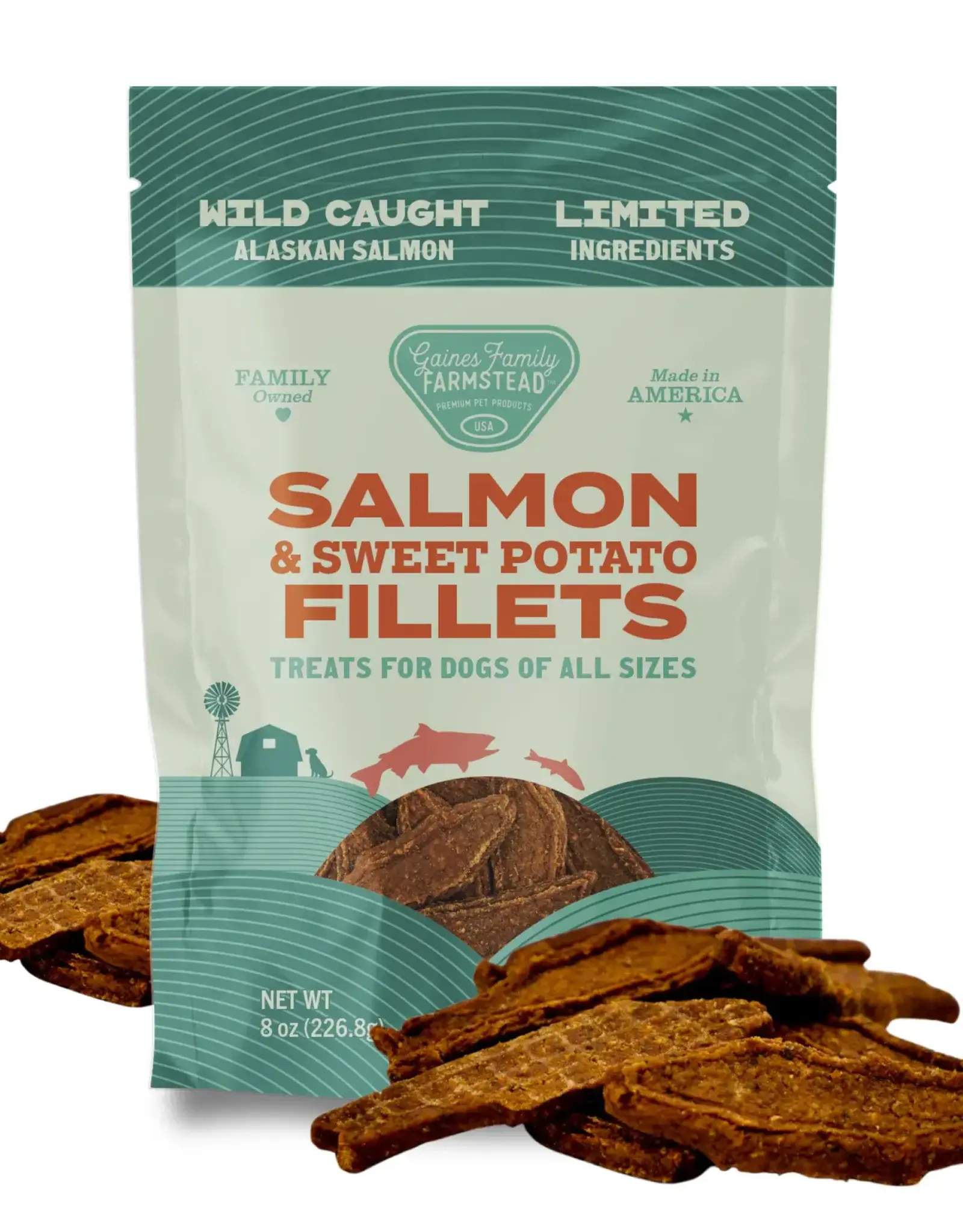 Gaines Family Farmstead Salmon & Sweet Potato Fillets Dog Treats - 8 oz