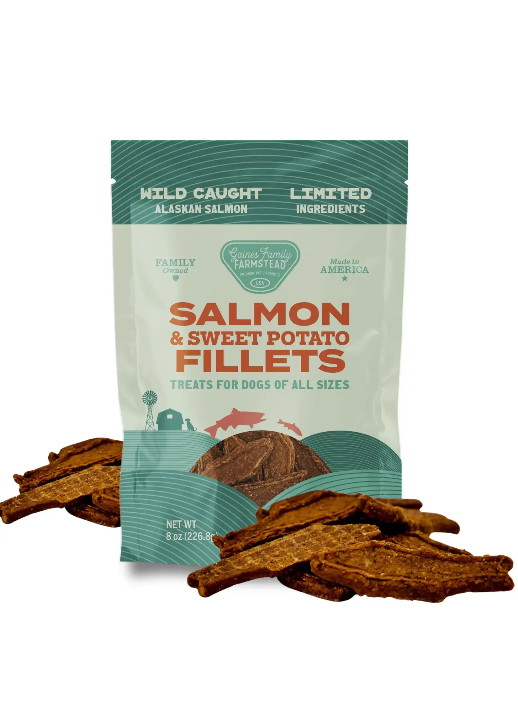 Gaines Family Farmstead Salmon & Sweet Potato Fillets Dog Treats - 8 oz