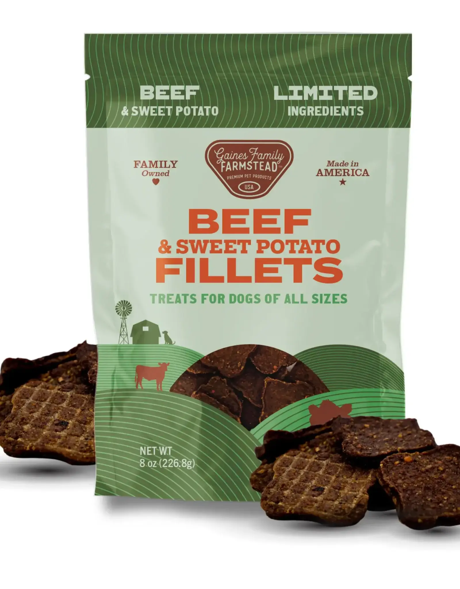 Gaines Family Farmstead Beef & Sweet Potato Fillets Dog Treats - 8 oz