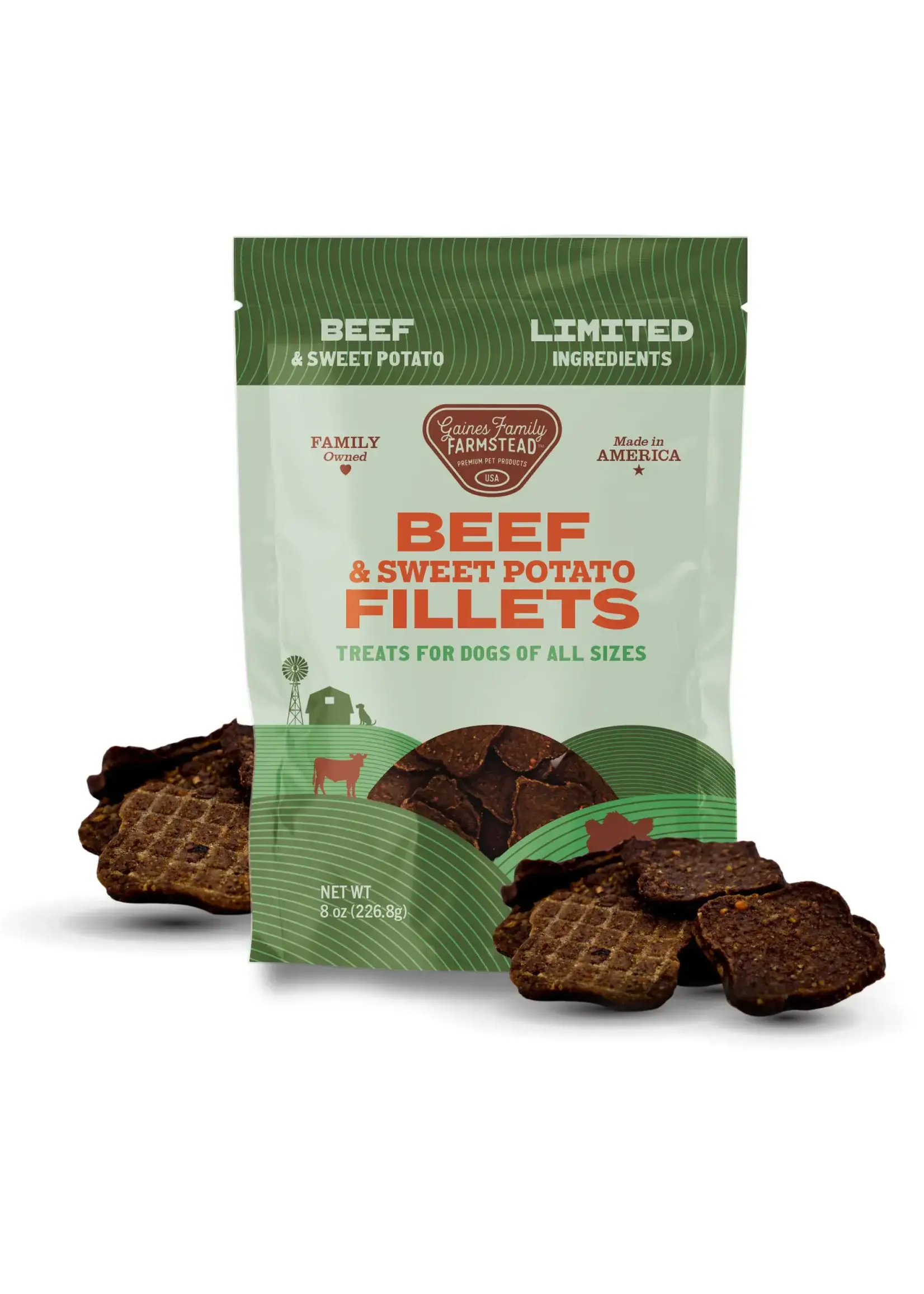 Gaines Family Farmstead Beef & Sweet Potato Fillets Dog Treats - 8 oz