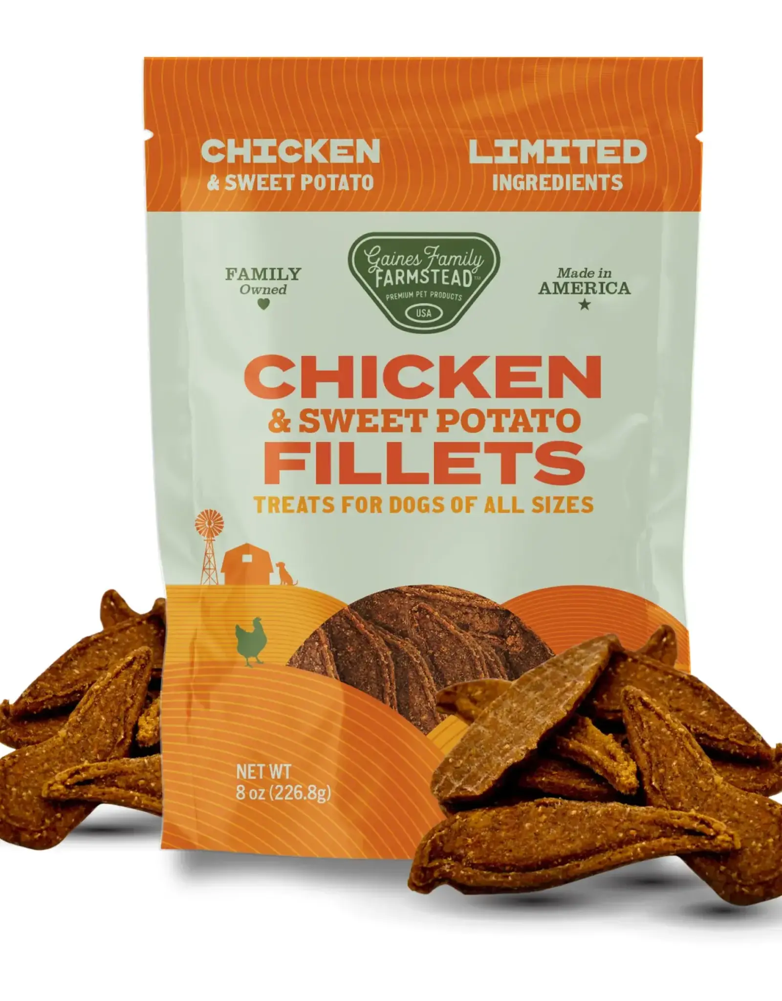 Gaines Family Farmstead Chicken & Sweet Potato Fillets Dog Treats - 8 oz