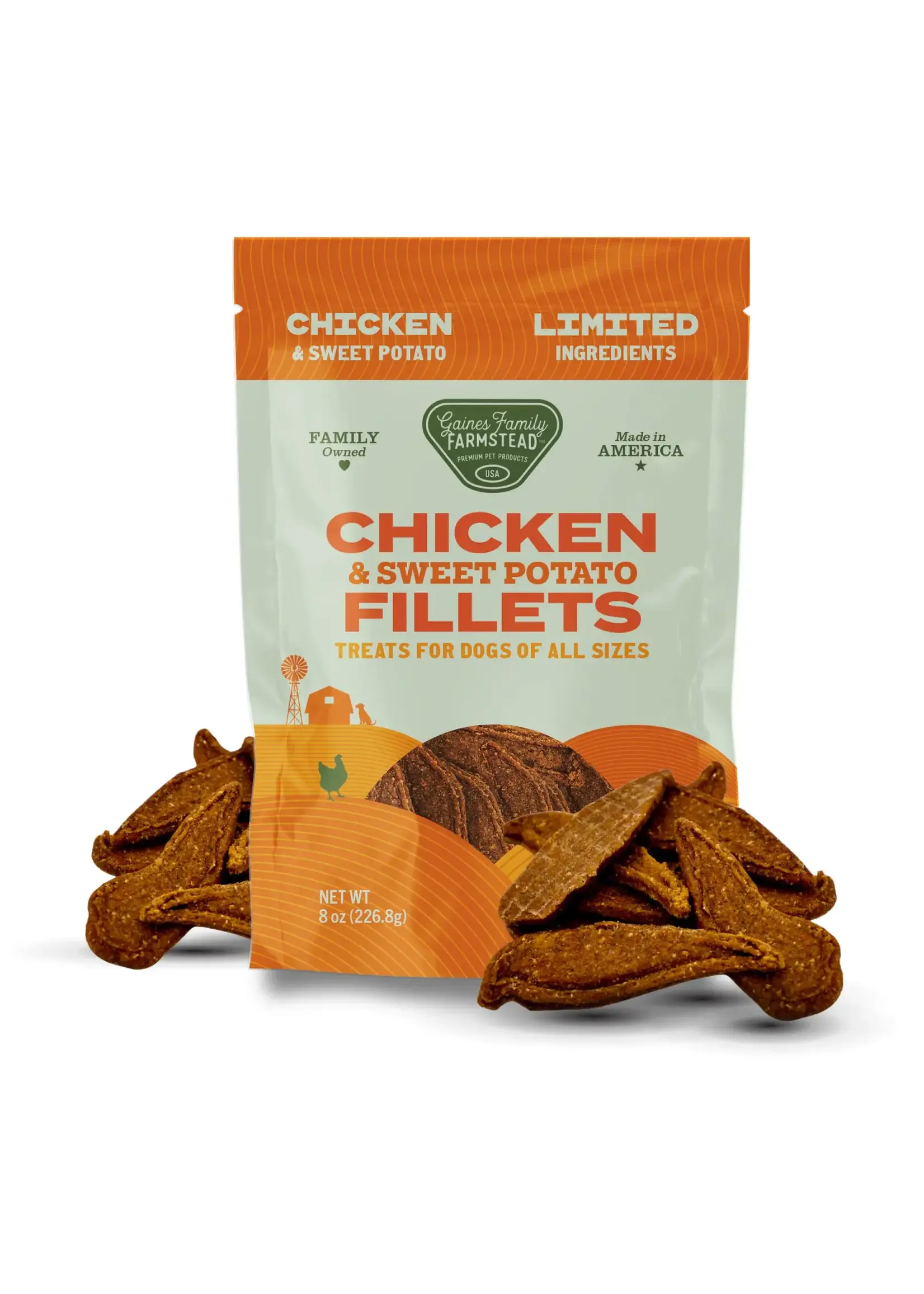 Gaines Family Farmstead Chicken & Sweet Potato Fillets Dog Treats - 8 oz