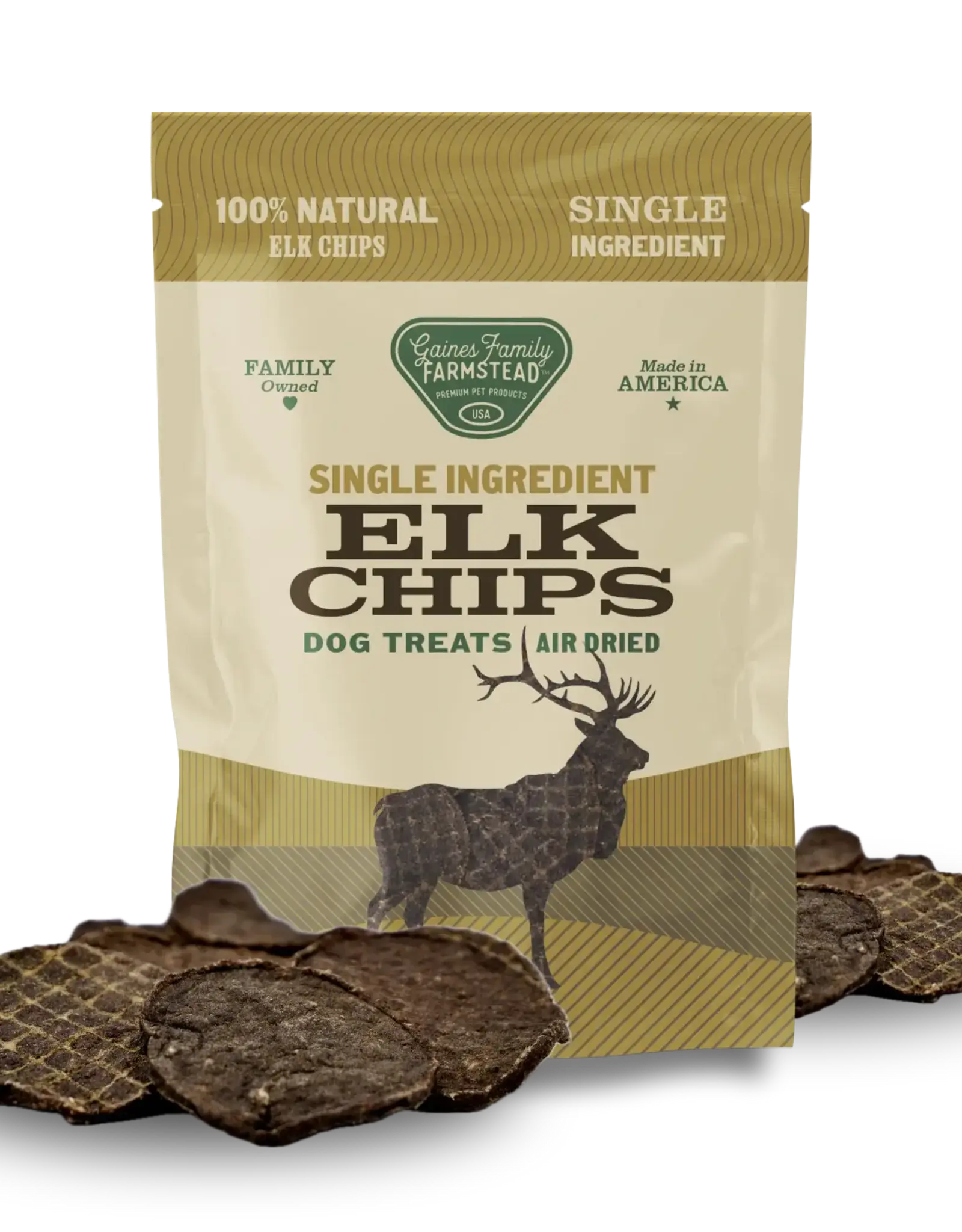 Gaines Family Farmstead Elk Chips Dog Treats - 4 oz