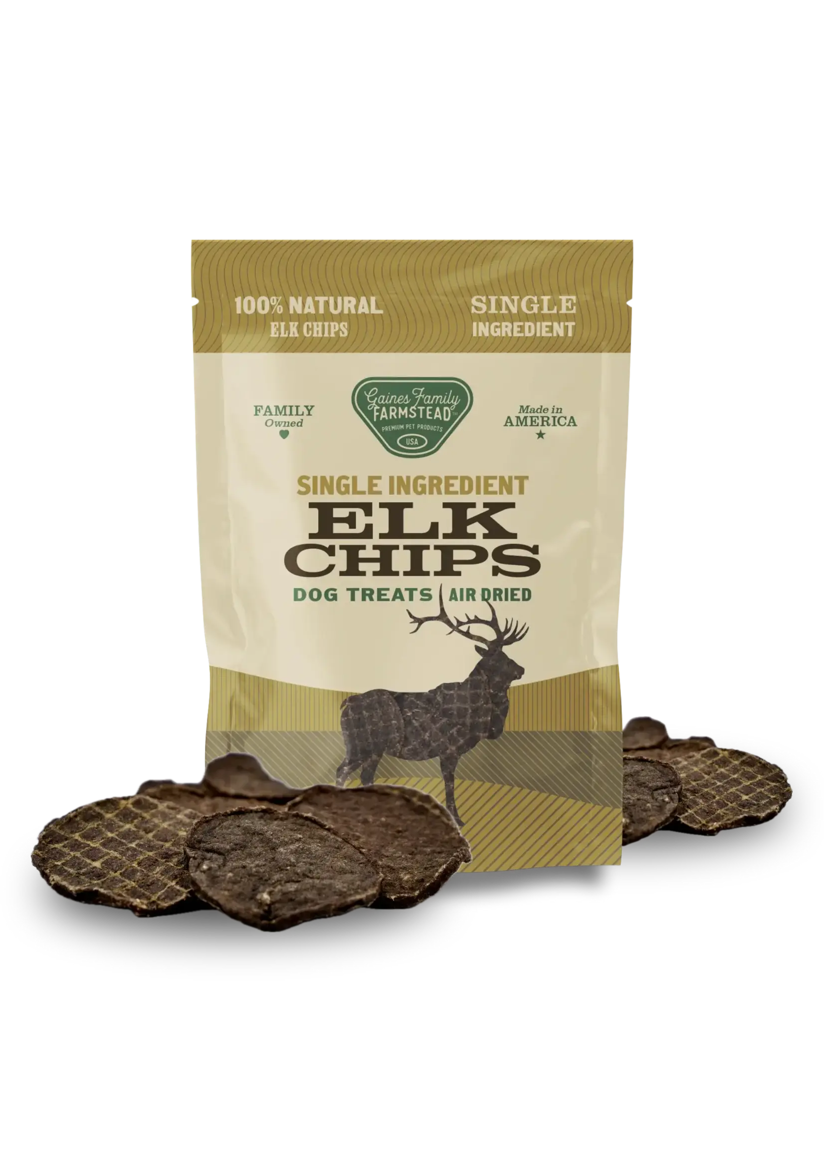 Gaines Family Farmstead Elk Chips Dog Treats - 4 oz