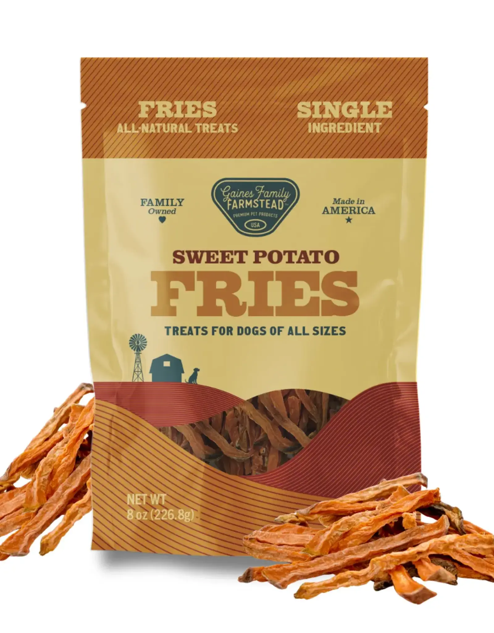 Gaines Family Farmstead Sweet Potato Fries Dog Treats - 8 oz