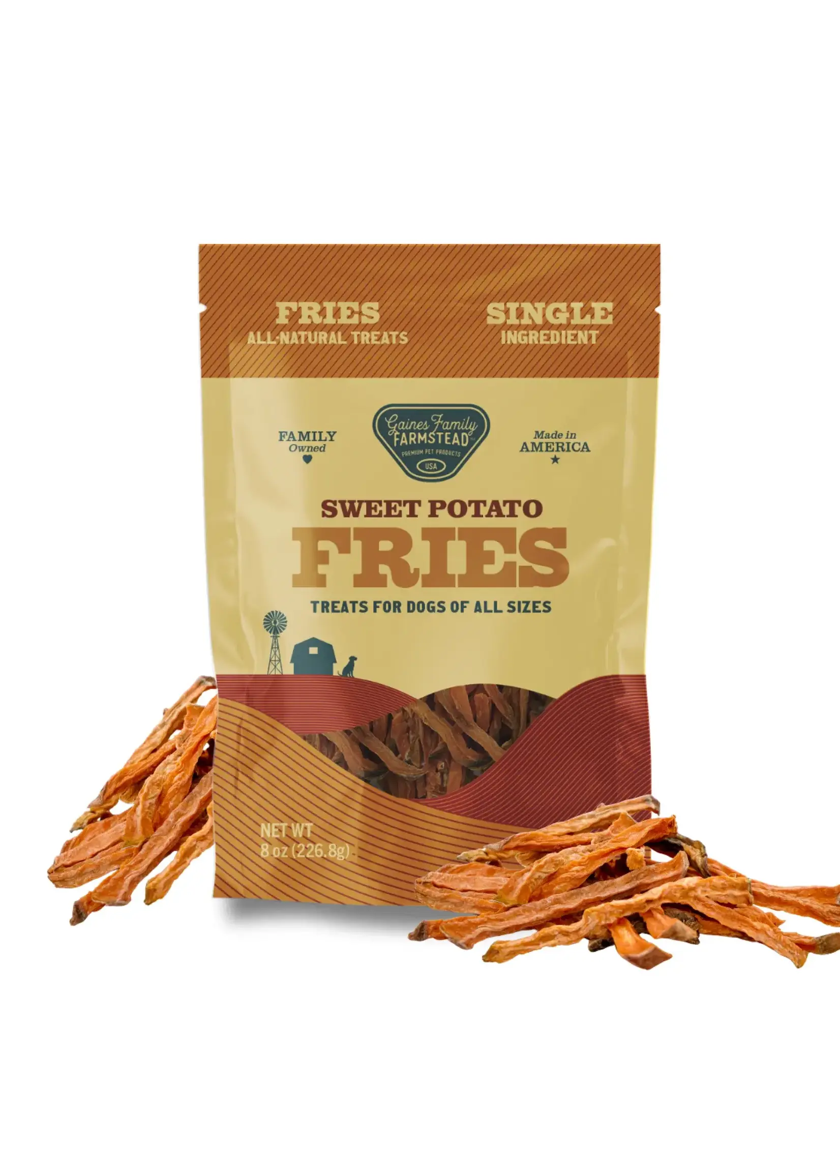 Gaines Family Farmstead Sweet Potato Fries Dog Treats - 8 oz