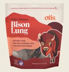 OTIS DOG WILD THINGS BISON LUNG FILETS - 4 OZ
