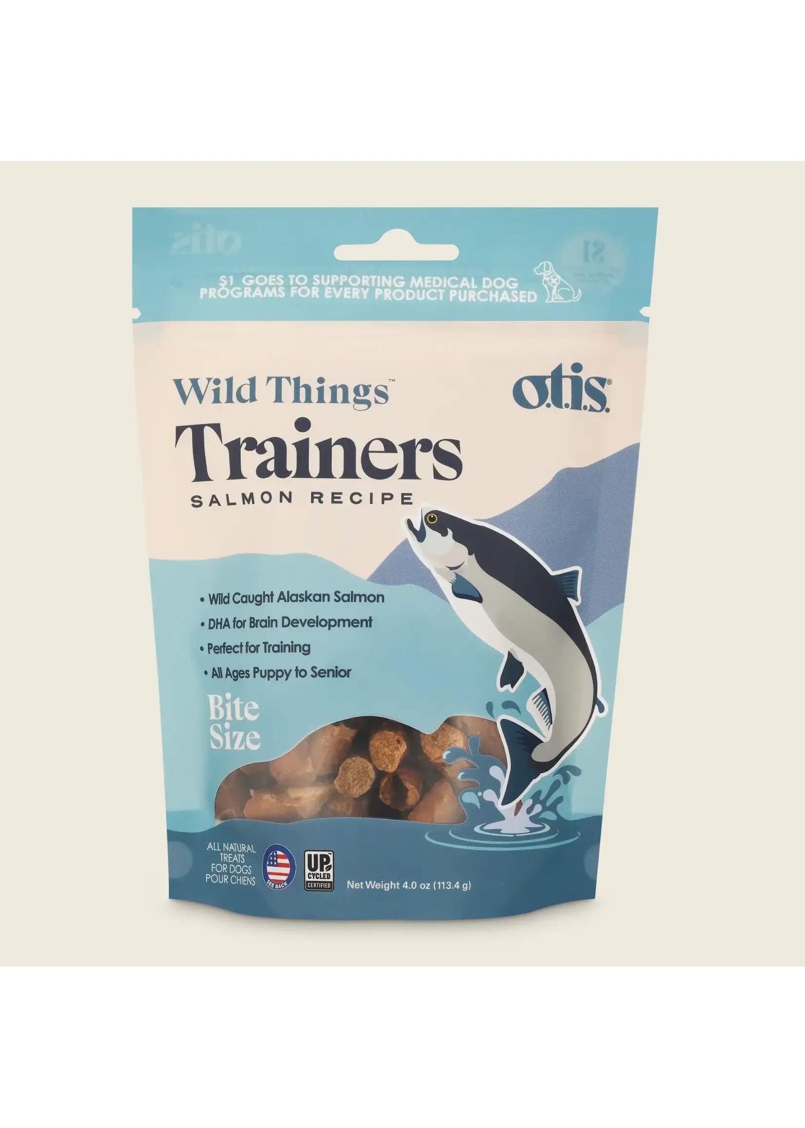OTIS Wild Things Dog Treats Salmon Trainers - 4 oz