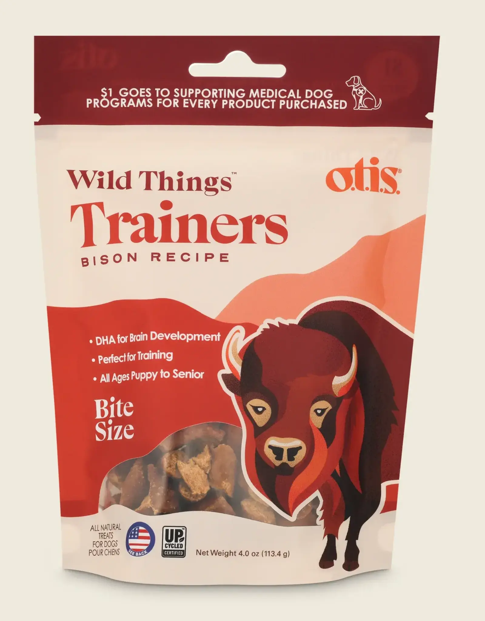OTIS DOG WILD THINGS BISON TRAINERS - 4 OZ
