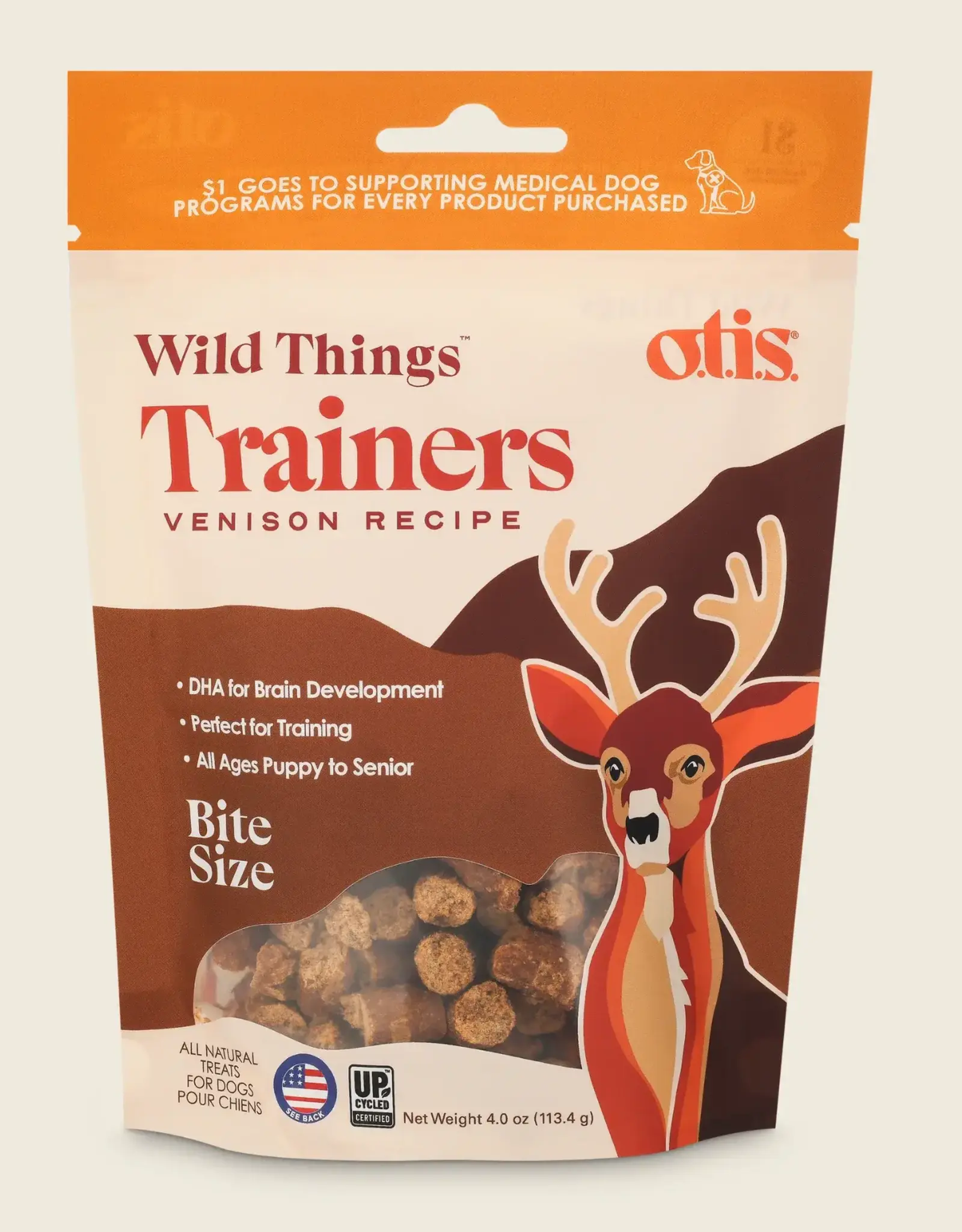 OTIS DOG WILD THINGS VENISON TRAINERS - 4 OZ