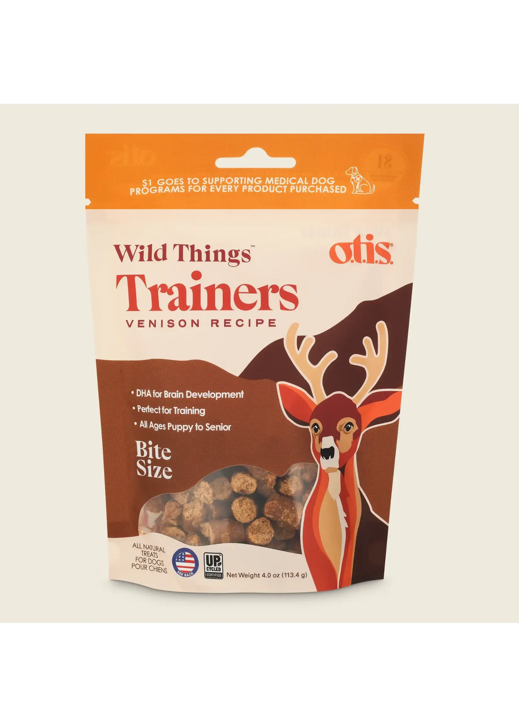 OTIS Wild Things Dog Treats Venison Trainers - 4 oz