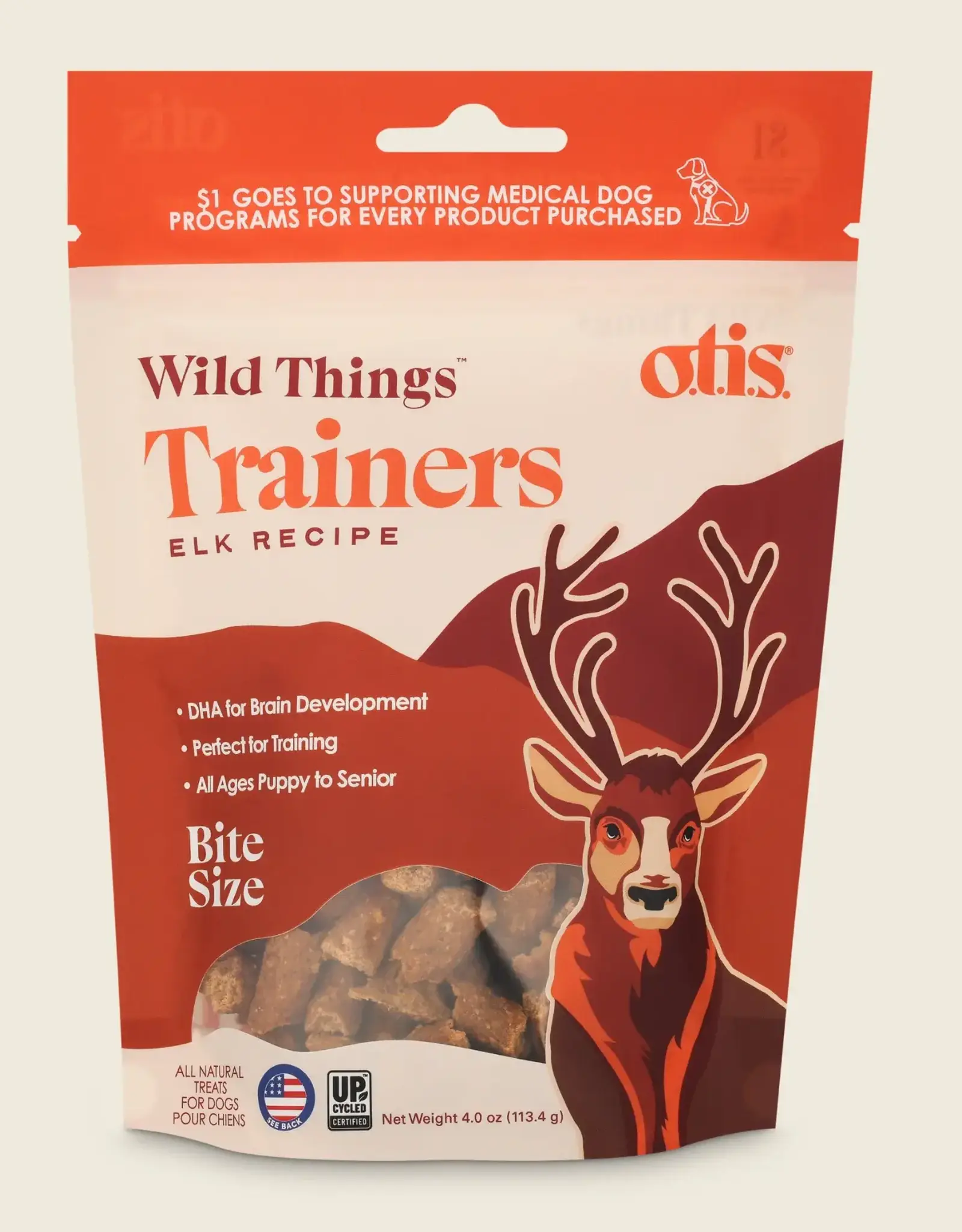 OTIS DOG WILD THINGS ELK TRAINERS - 4 OZ