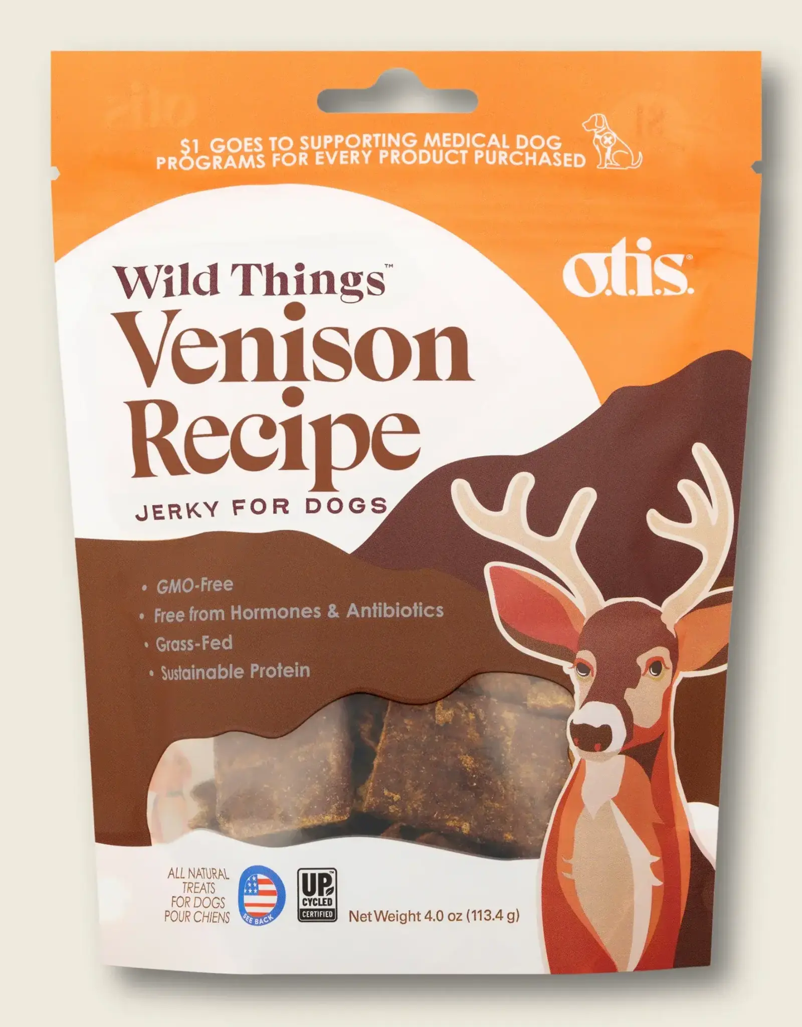 OTIS DOG WILD THINGS VENISON JERKY - 4 OZ