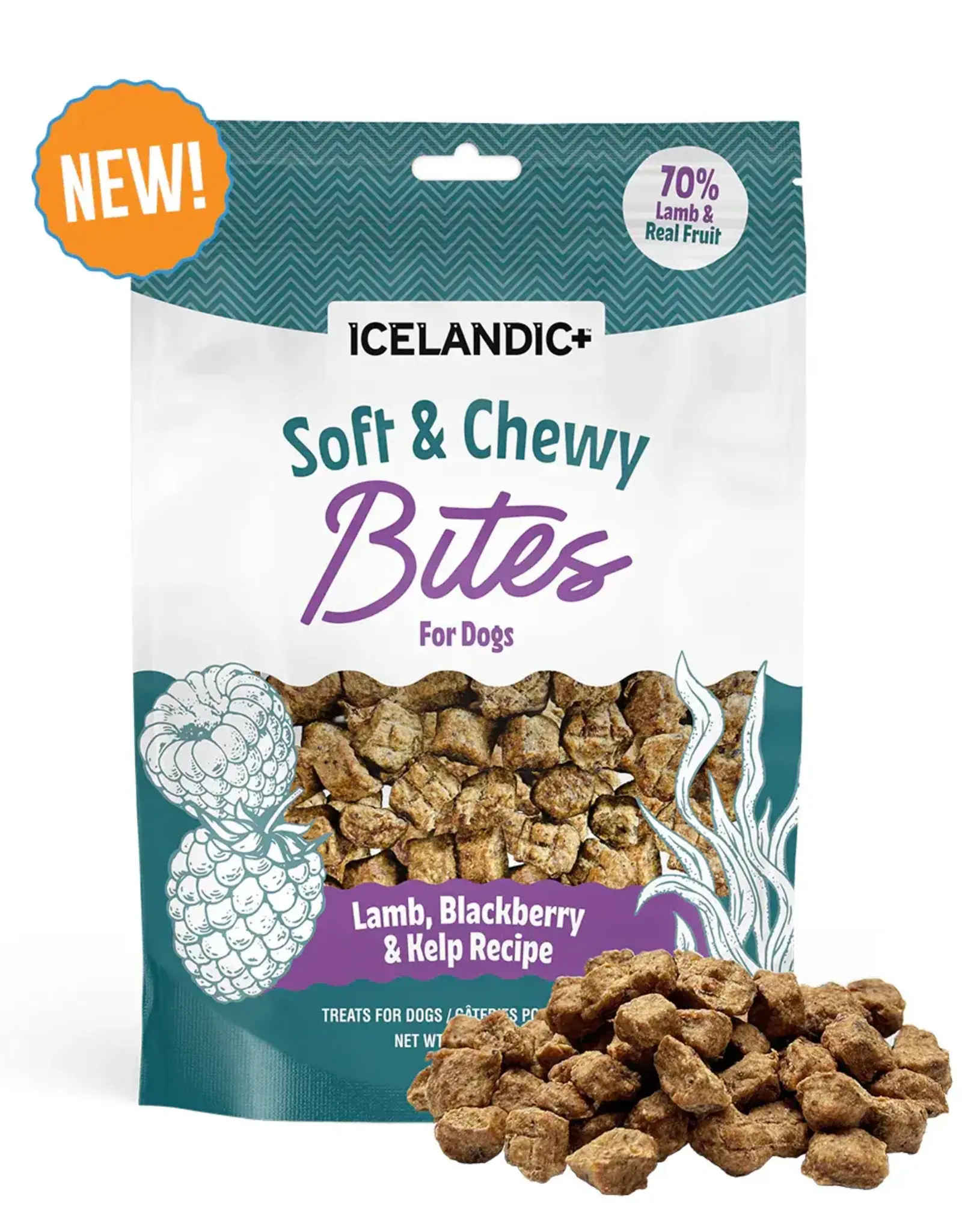 Icelandic+ Icelandic+ Soft & Chewy Bites Lamb, Blackberry, & Kelp Dog Treats - 2.82 oz