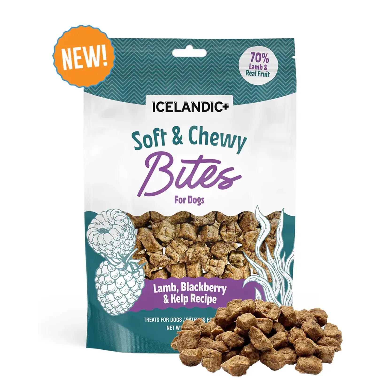 Icelandic+ Icelandic+ Soft & Chewy Bites Lamb, Blackberry, & Kelp Dog Treats - 2.82 oz