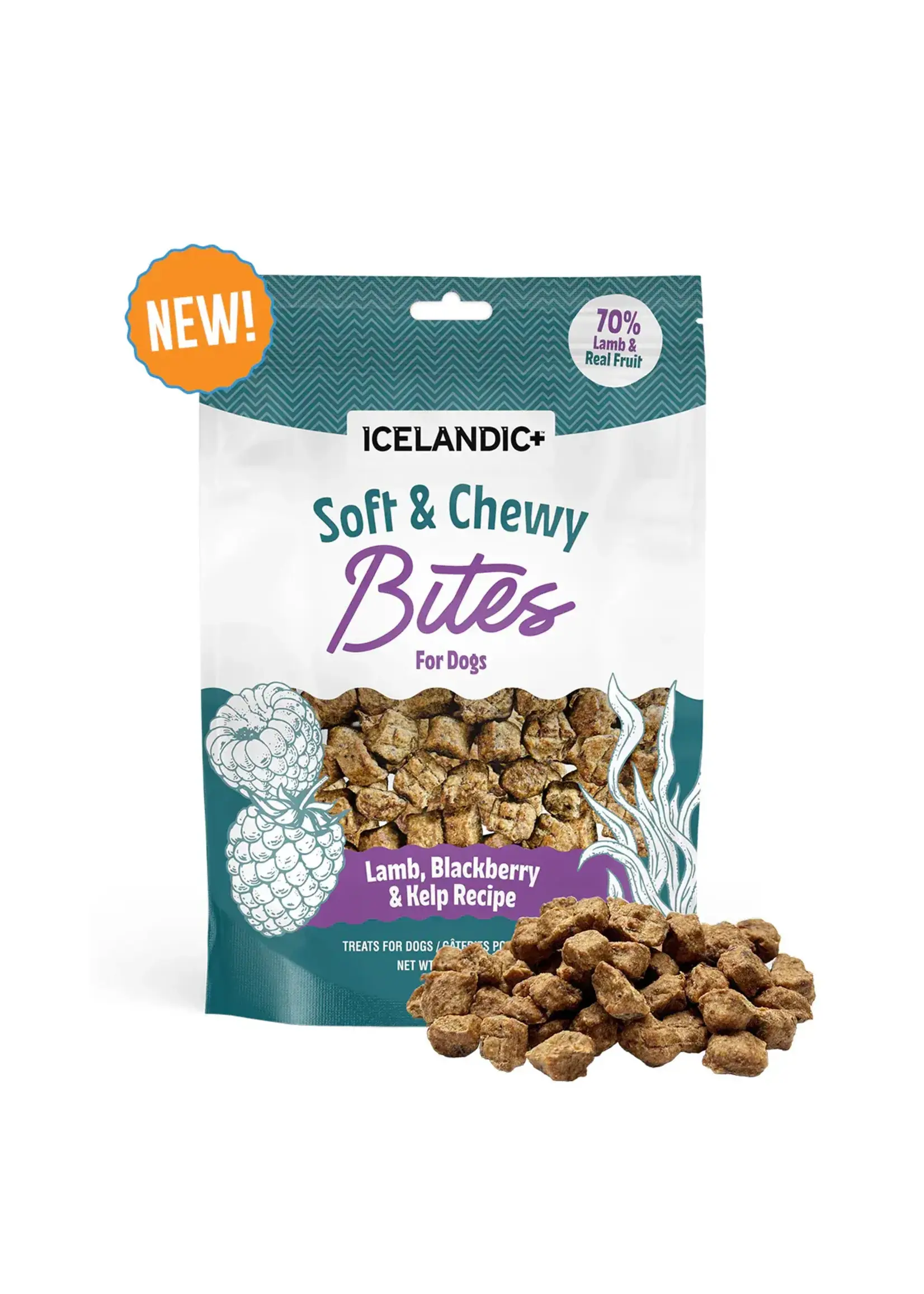 Icelandic+ Icelandic+ Soft & Chewy Bites Lamb, Blackberry, & Kelp Dog Treats - 2.82 oz