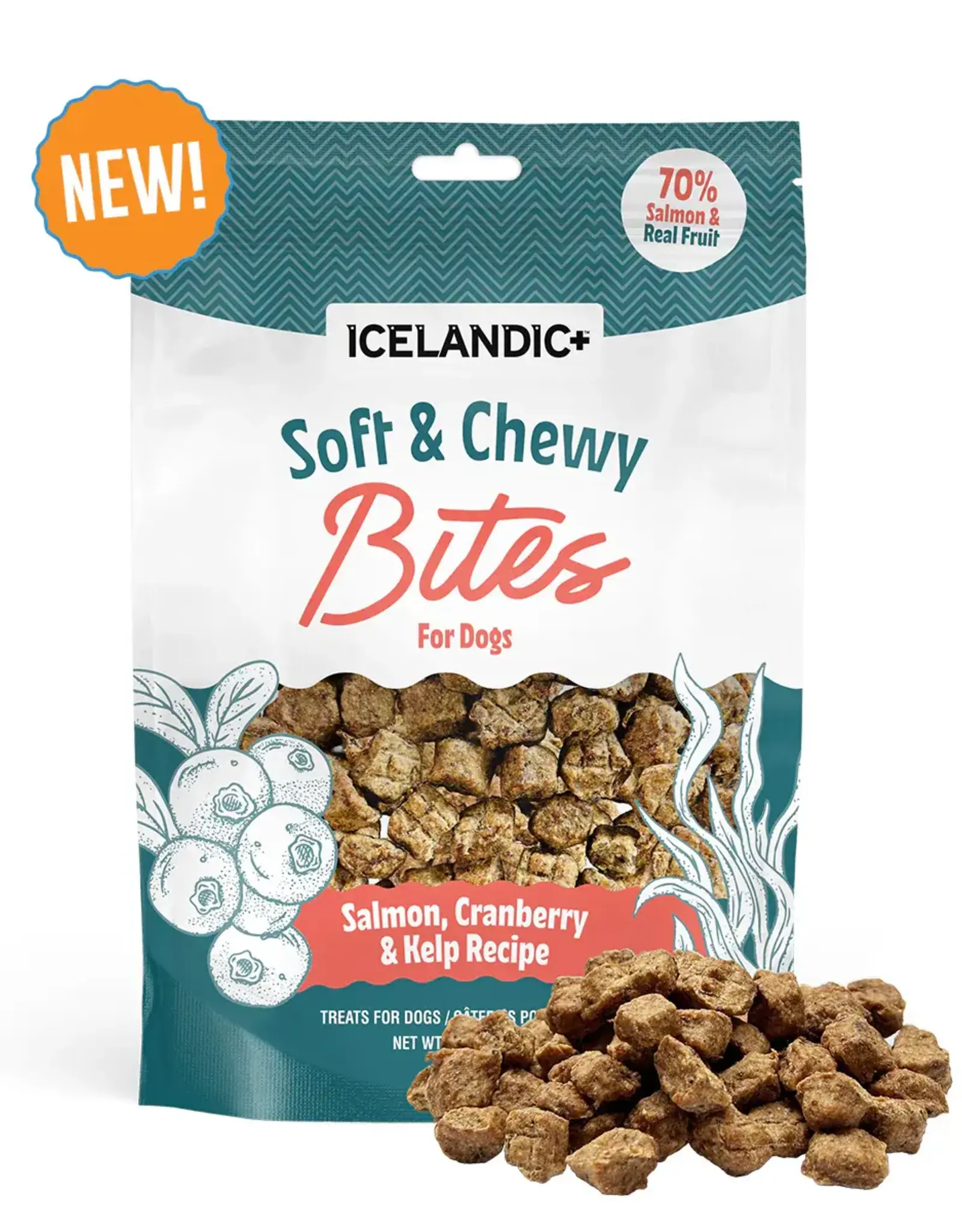 Icelandic+ Icelandic+ Soft & Chewy Bites Salmon Cranberry, & Kelp - 2.82 oz