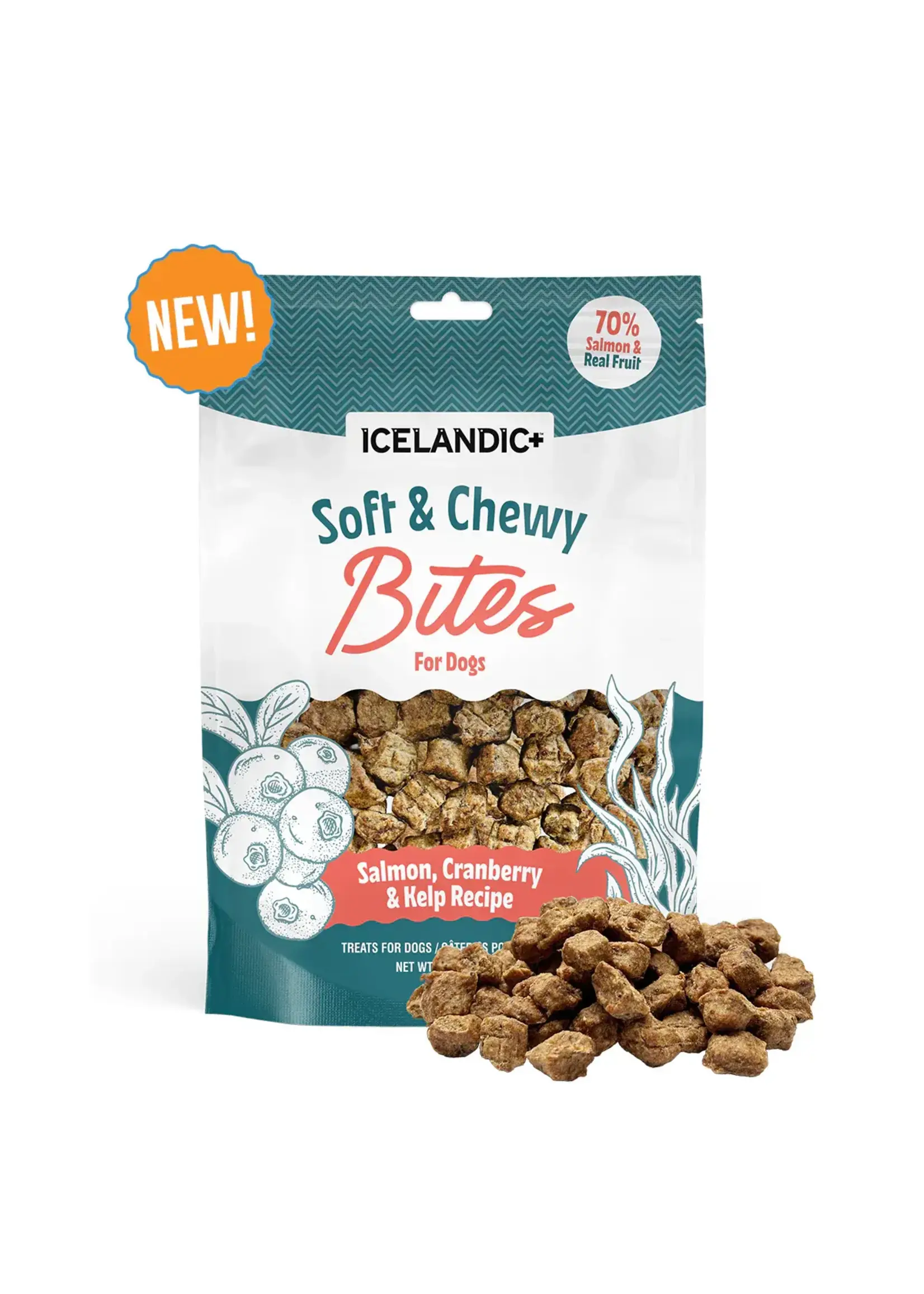 Icelandic+ Icelandic+ Soft & Chewy Bites Salmon Cranberry, & Kelp - 2.82 oz