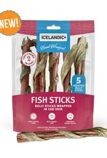 Icelandic+ Icelandic+ Bully Stick Wrapped With Fish Skin 6" - 5 Count
