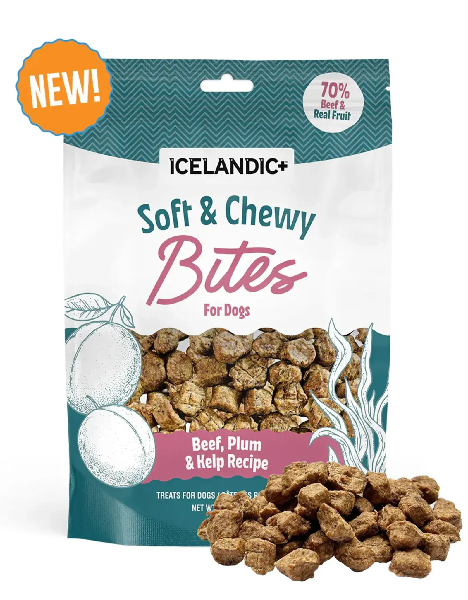 Icelandic+ Icelandic+ Soft & Chewy Bites Beef, Plum, & Kelp Dog Treats - 2.82 oz