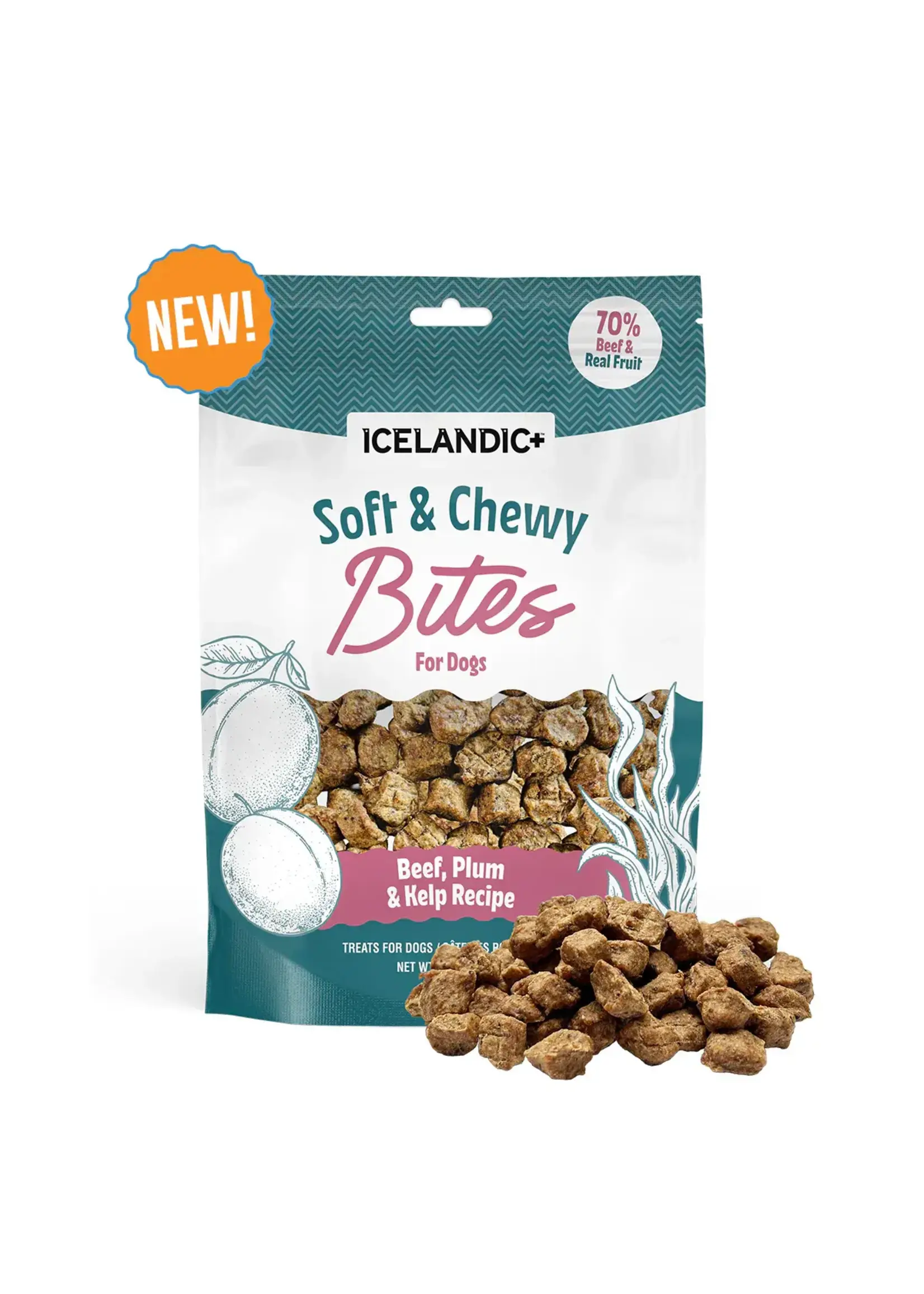 Icelandic+ Icelandic+ Soft & Chewy Bites Beef, Plum, & Kelp Dog Treats - 2.82 oz