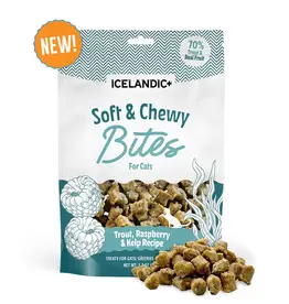 Icelandic+ Icelandic+ Soft & Chewy Bites Trout, Raspberry, & Kelp Cat Treats - 1.8 oz