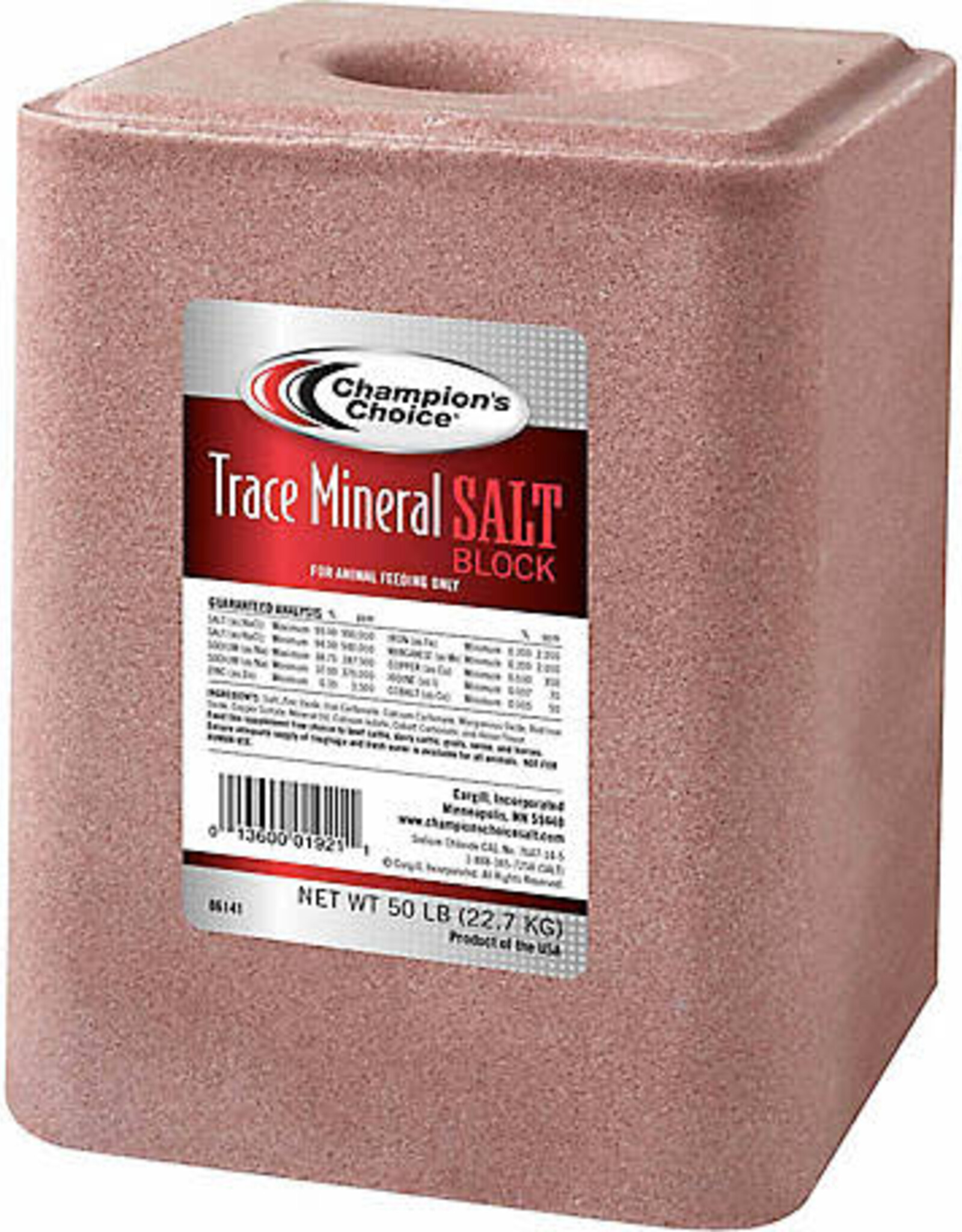 Champion's Choice Champion's Choice Trace Mineral Salt Block - 50 lb