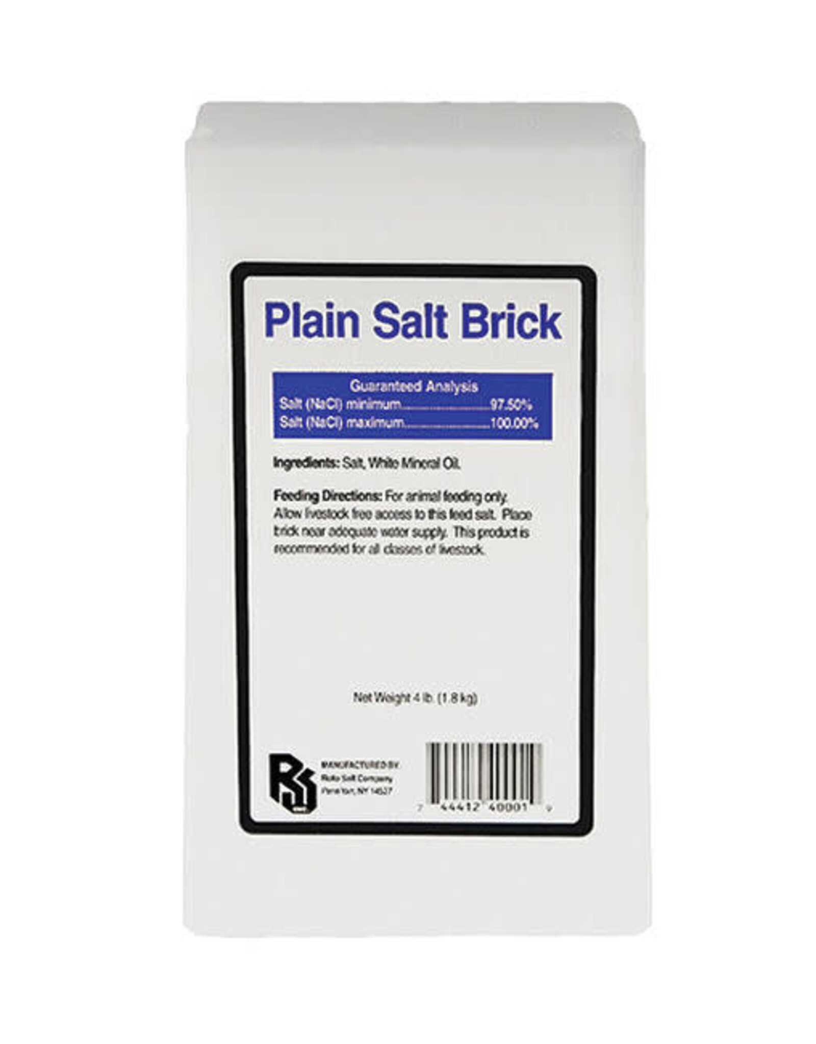 Roto Salt Company Roto Plain White Salt Brick Single - 4 lb