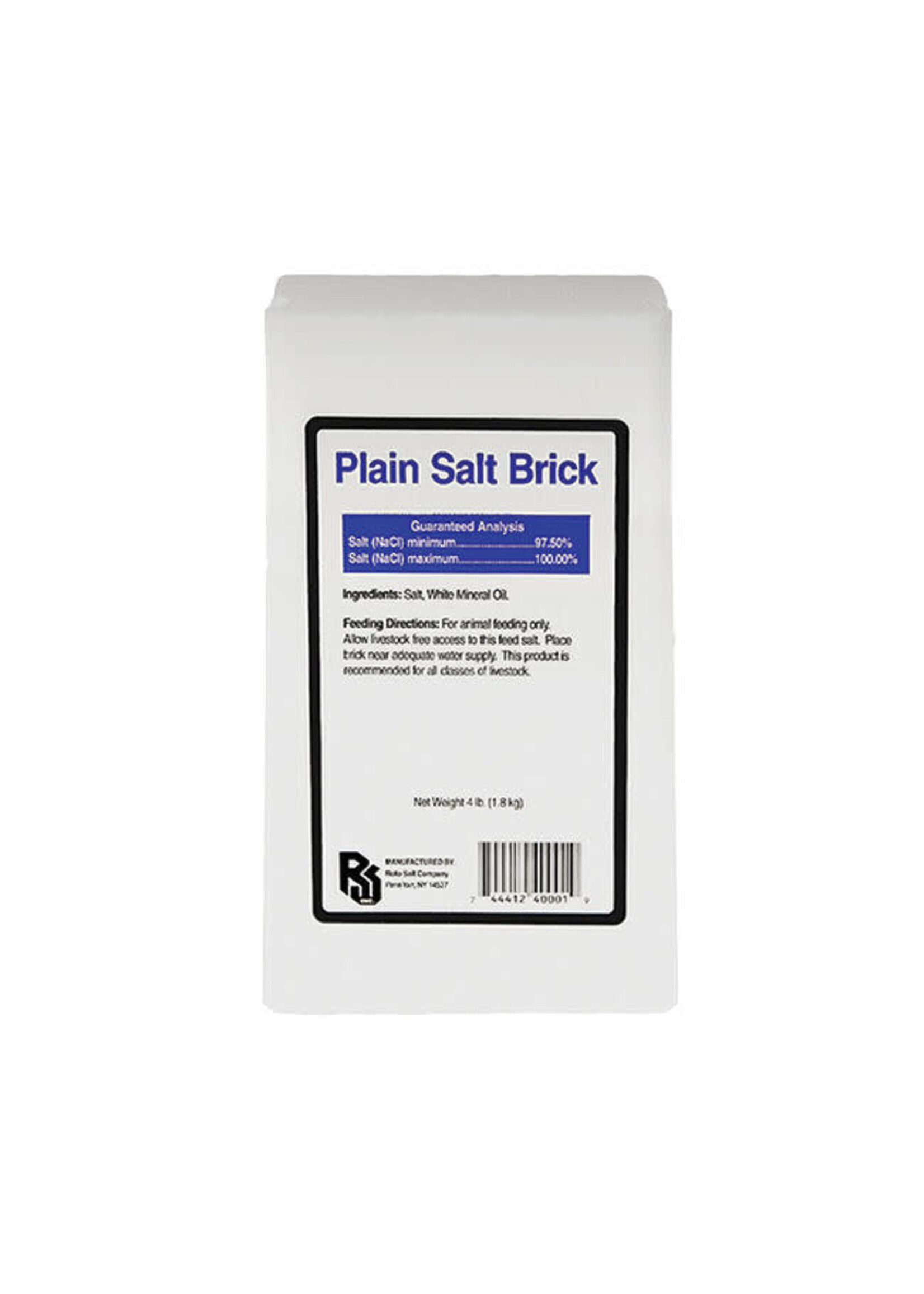 Roto Salt Company Roto Plain White Salt Brick Single - 4 lb