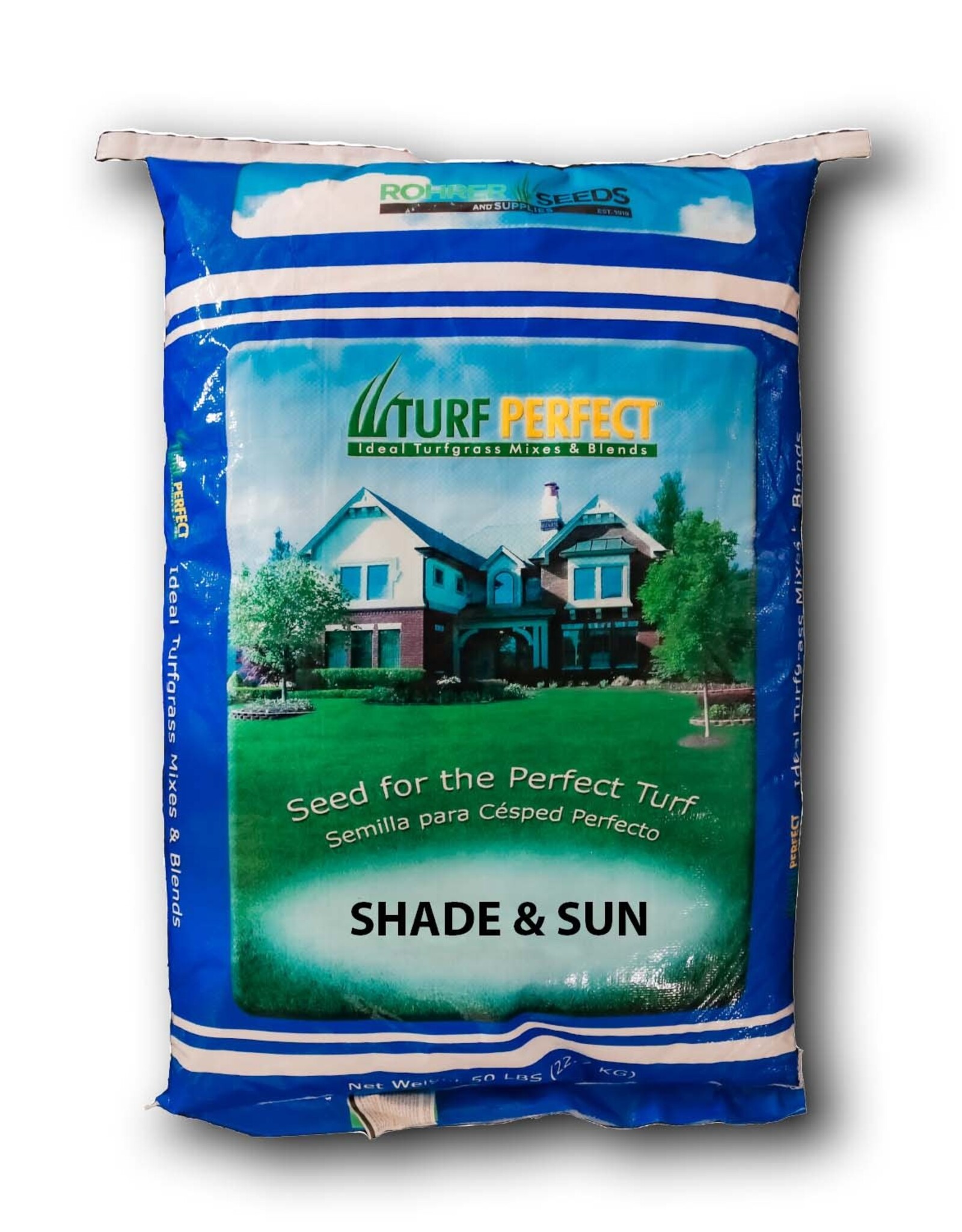 Rohrer Seeds Turf Perfect Shade & Sun Grass Seed Lawn Mix - 50 lb