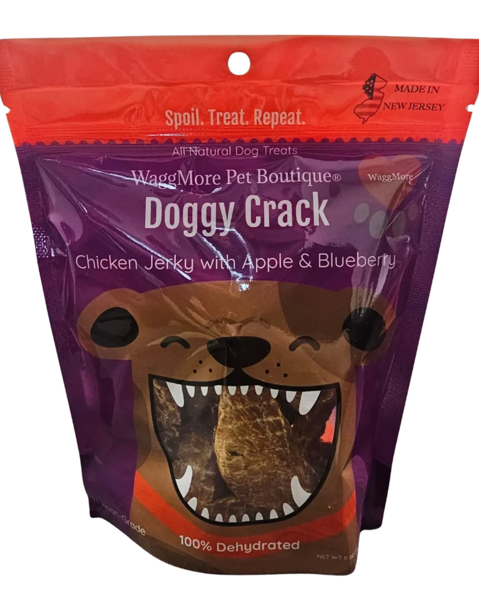 Waggmore Doggy Crack Chicken Jerky with Apple & Blueberry - 8 oz