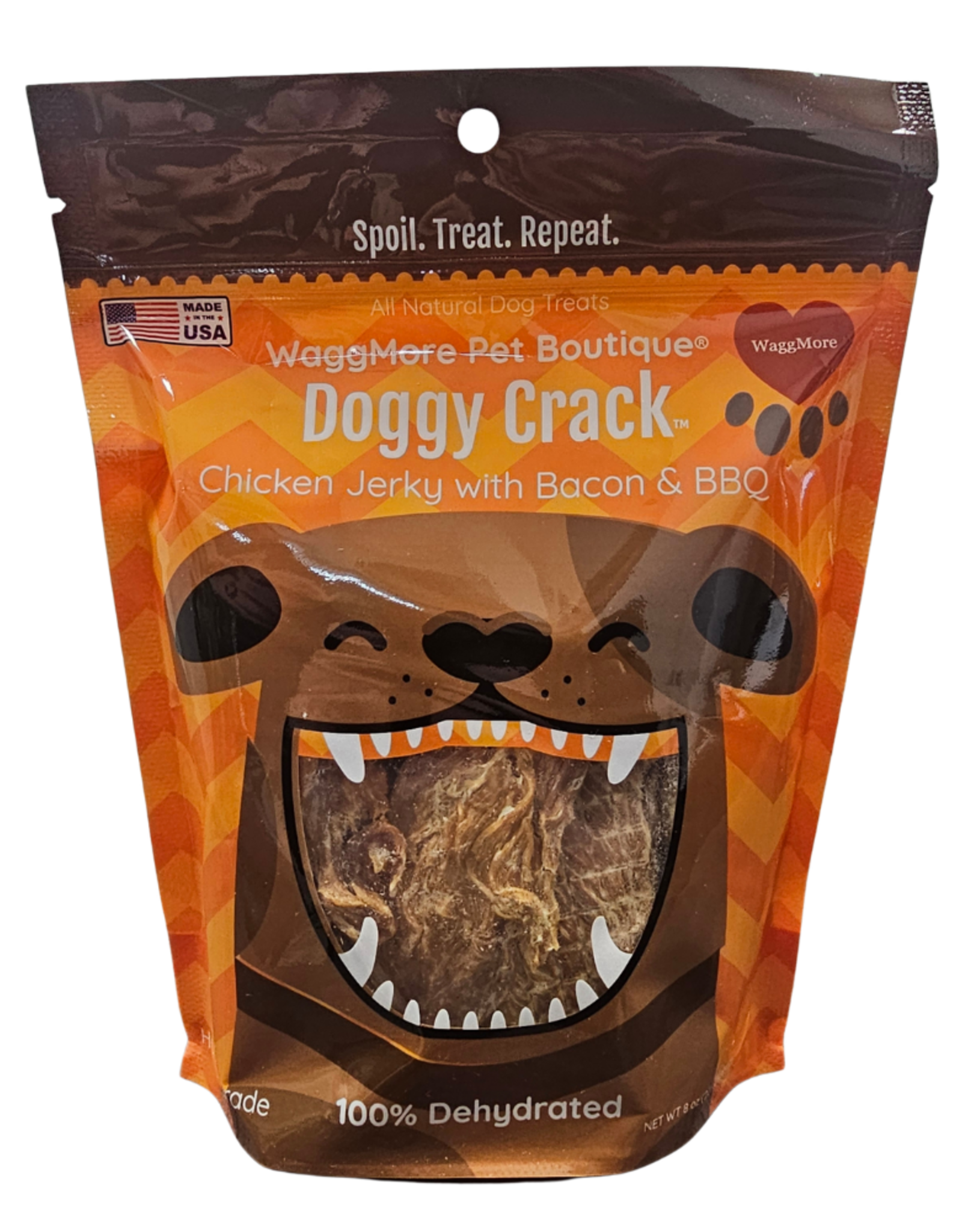Waggmore Doggy Crack Chicken Jerky with Bacon & BBQ - 8 oz