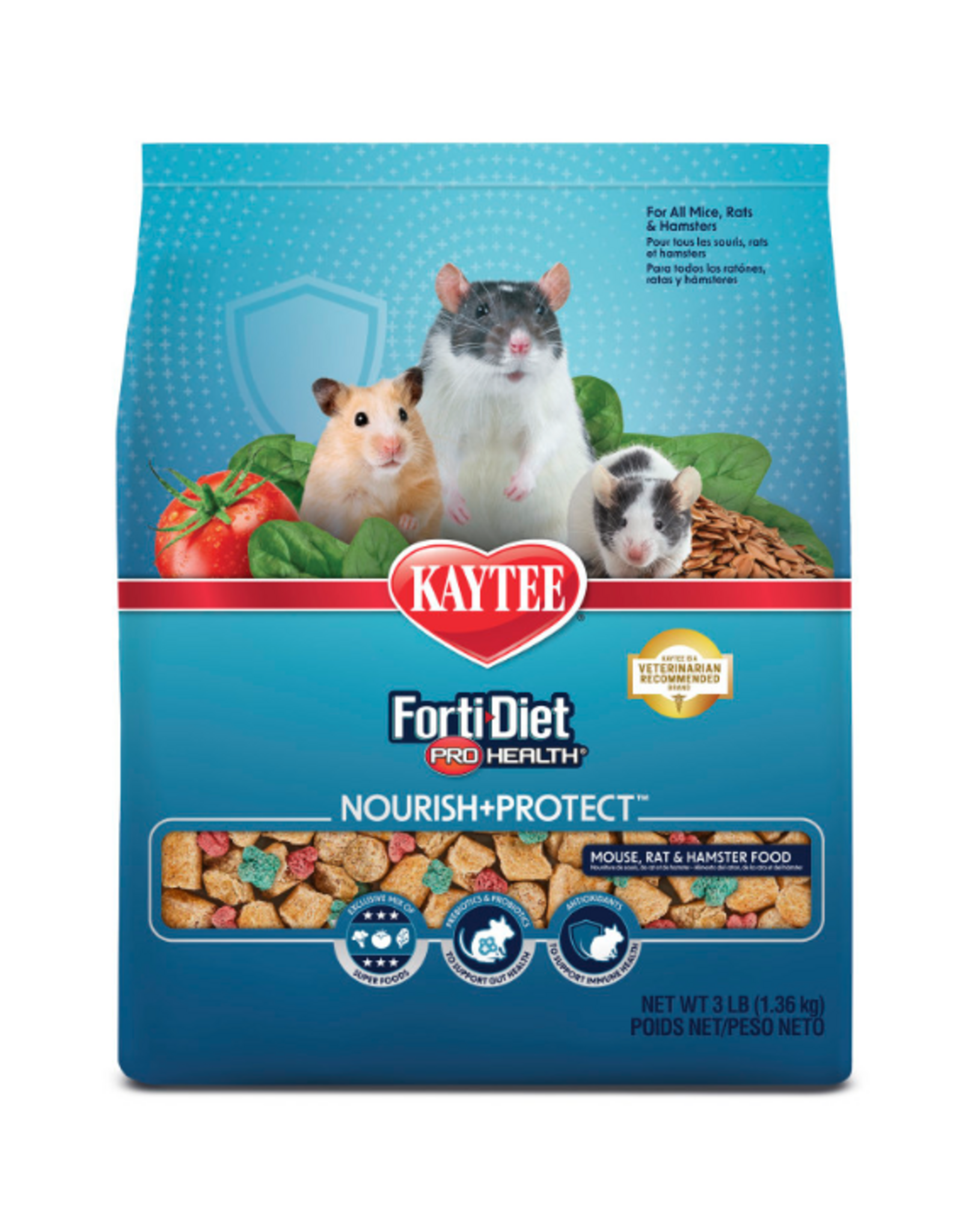 Kaytee KAYTEE FORTI-DIET PRO HEALTH MOUSE RAT & HAMSTER 3LBS