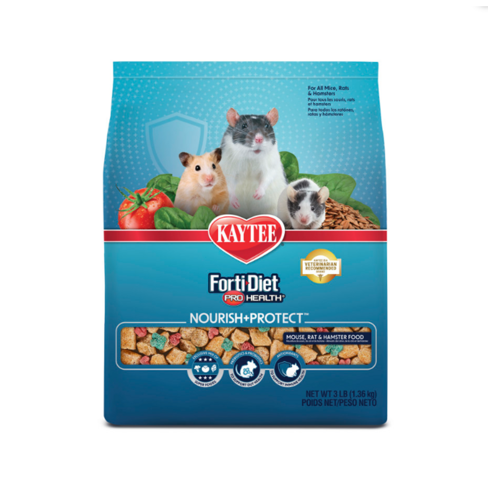 Kaytee KAYTEE FORTI-DIET PRO HEALTH MOUSE RAT & HAMSTER 3LBS
