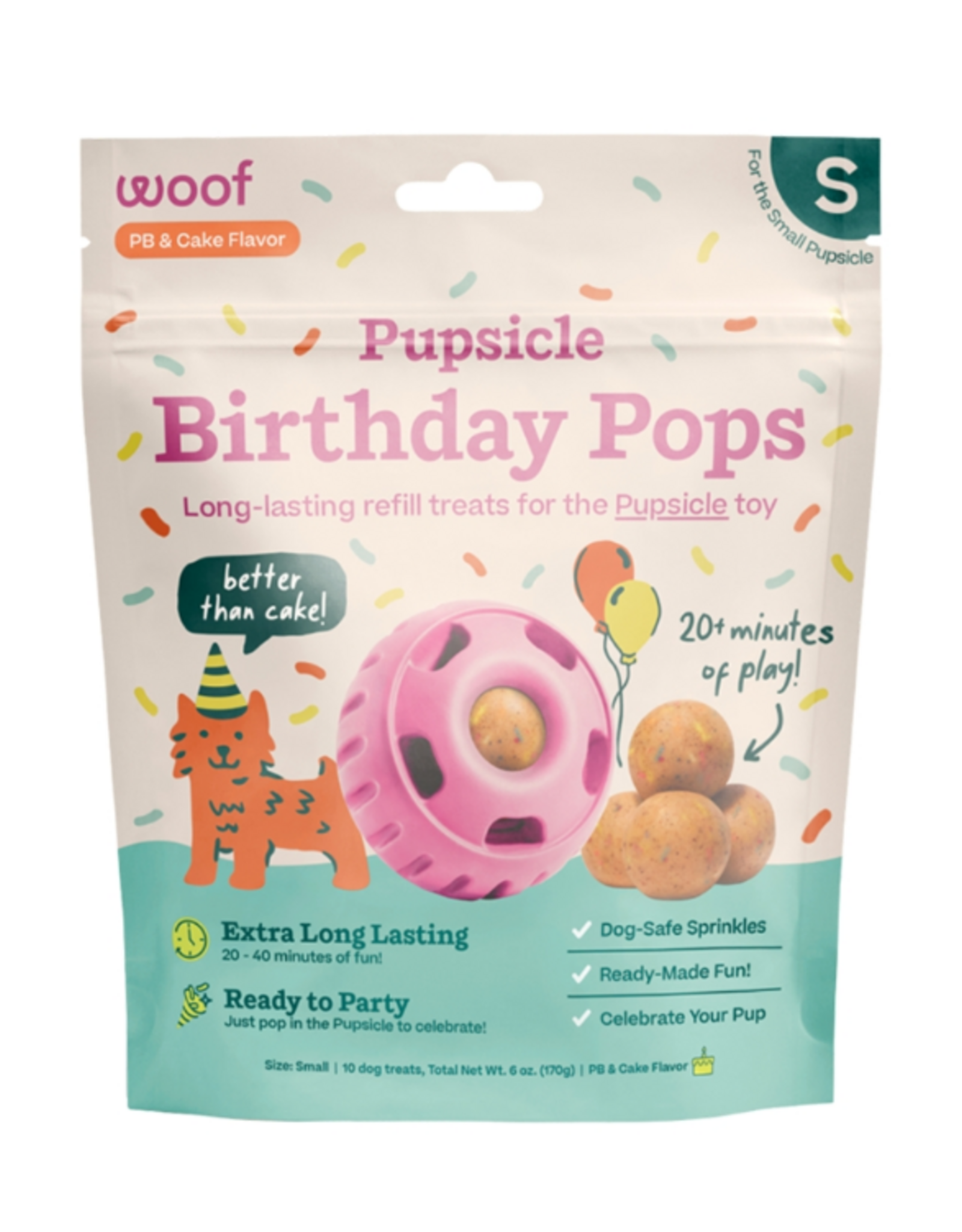 Woof Woof Dog Pupsicle Pops Birthday Refill - 6 oz, Small