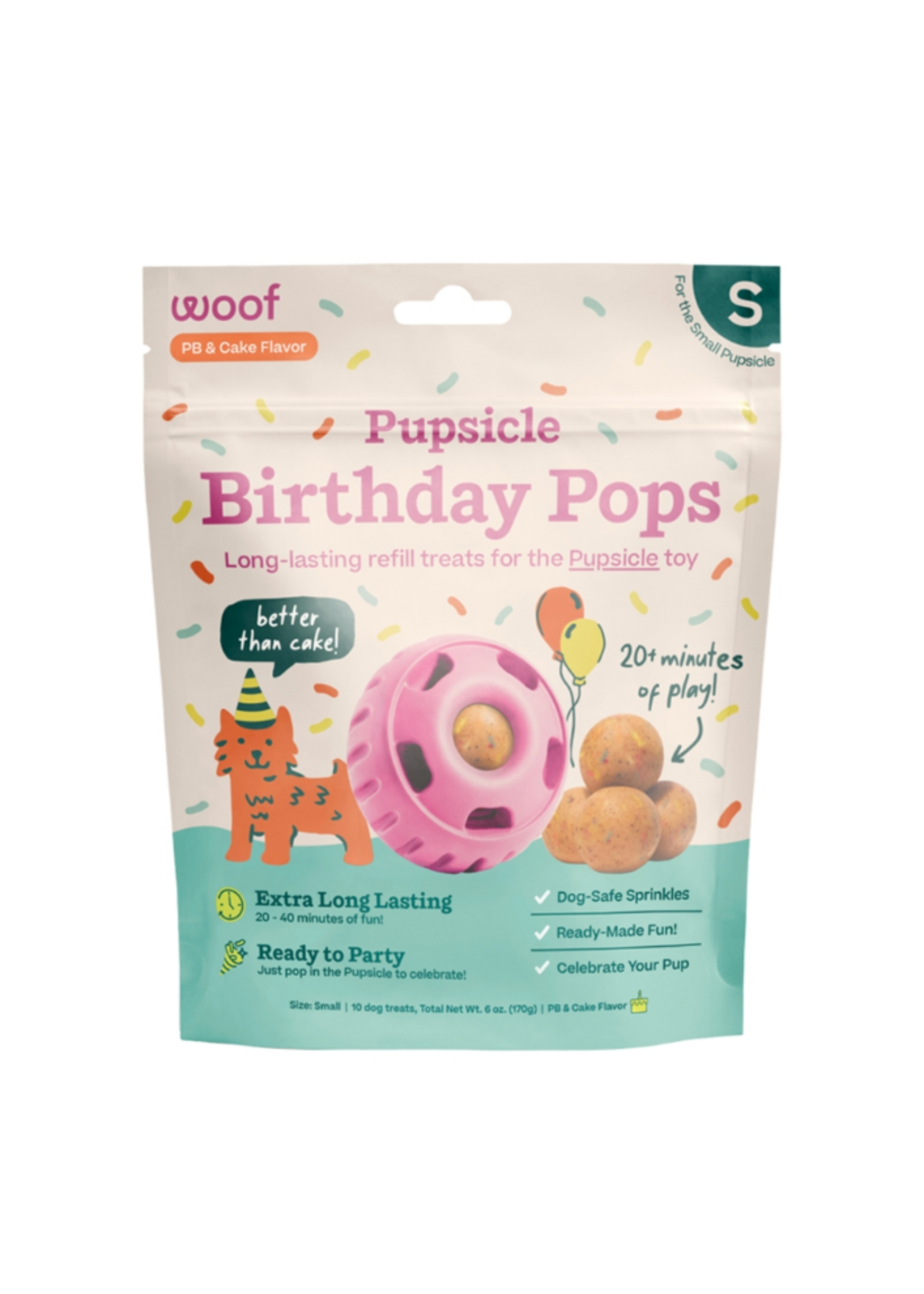 Woof Woof Dog Pupsicle Pops Birthday Refill - 6 oz, Small