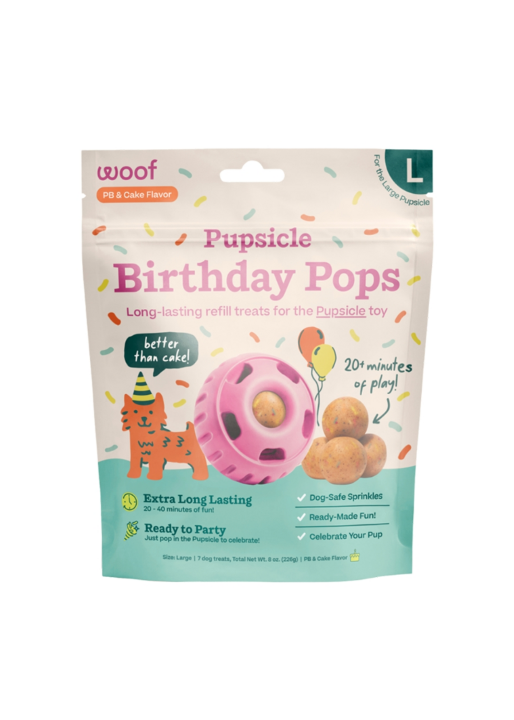 Woof Woof Dog Pupsicle Pops Birthday Refill - 8 oz, Large