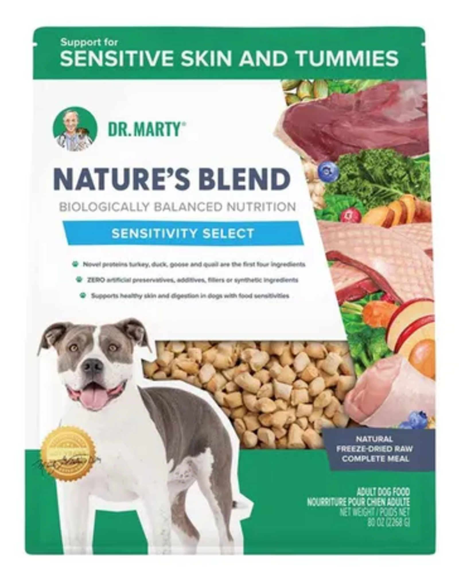 Dr. Marty Dr Marty Nature's Blend Sensitivity Select Freeze Dried Raw Dog Food - 80 oz