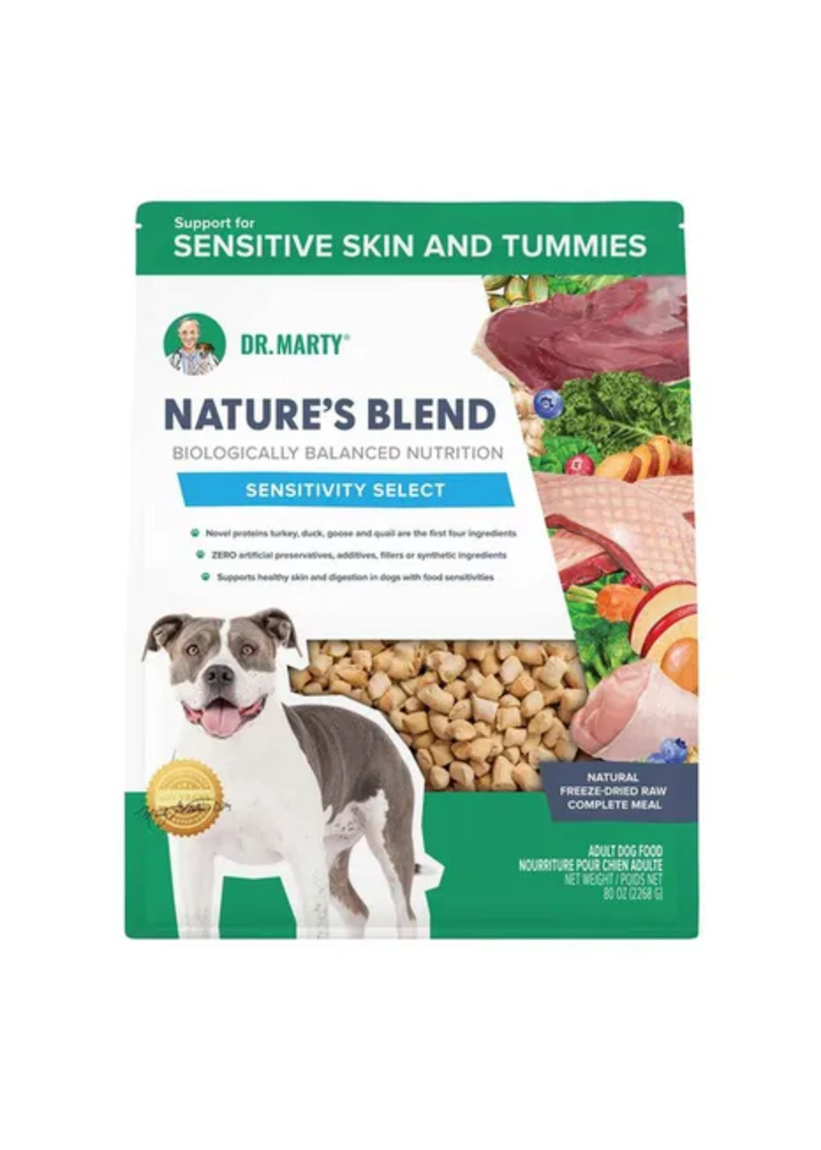 Dr. Marty Dr Marty Nature's Blend Sensitivity Select Freeze Dried Raw Dog Food - 80 oz