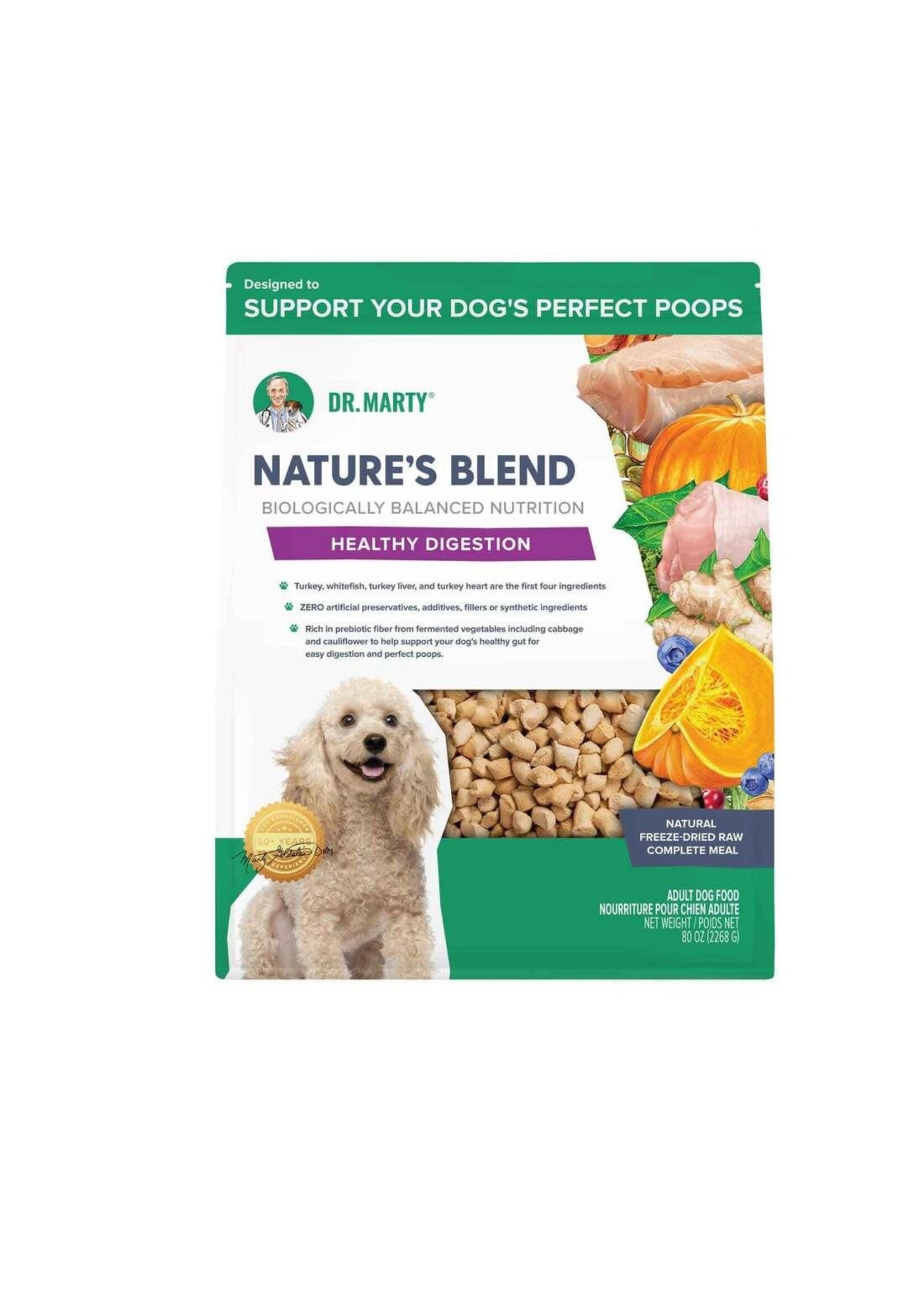 Dr. Marty Dr. Marty Nature's Blend Healthy Digestion Freeze Dried Dog Food - 80 oz