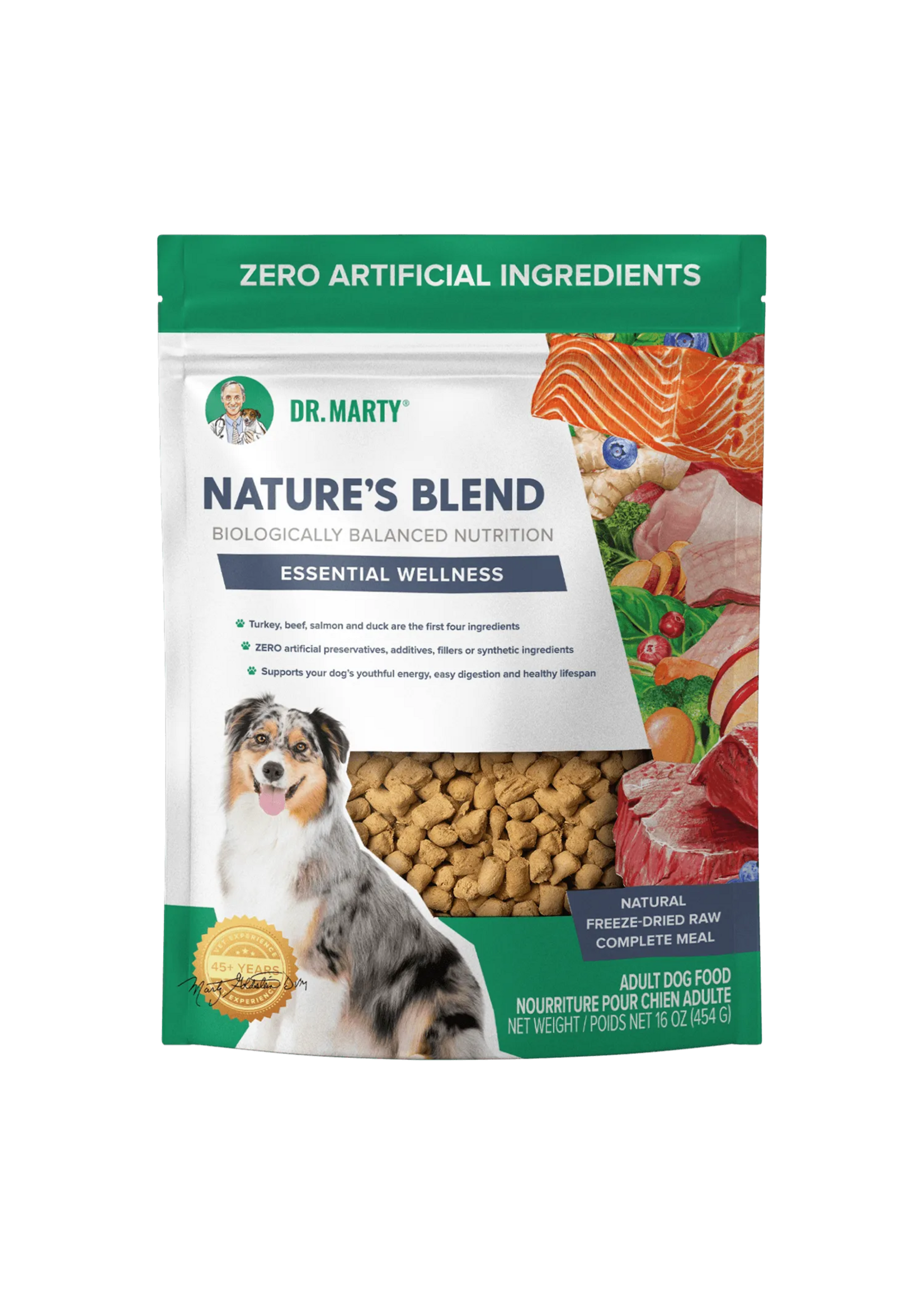 Dr. Marty Dr. Marty Nature's Blend Essential Wellness Freeze Dried Raw Dog Food - 80 oz