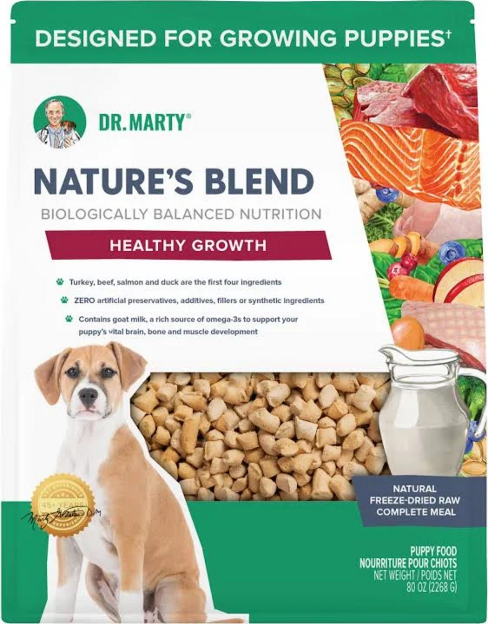 Dr. Marty Dr. Marty Nature's Blend Healthy Growth for Puppies Freeze Dried Raw Dog Food - 80 oz