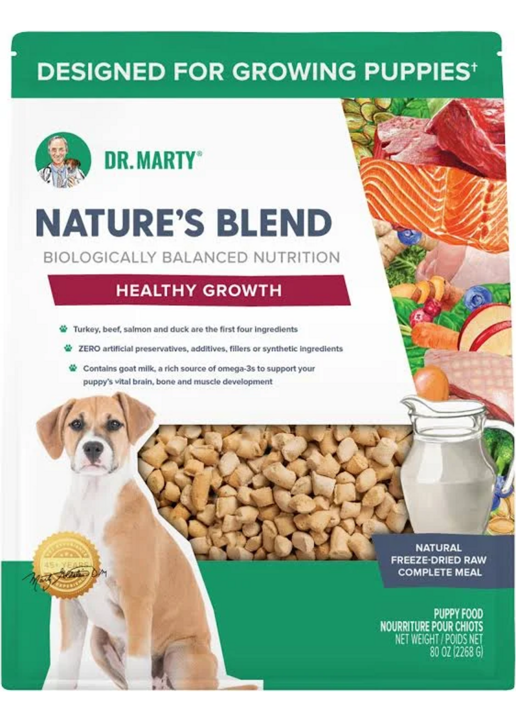 Dr. Marty Dr. Marty Nature's Blend Healthy Growth for Puppies Freeze Dried Raw Dog Food - 80 oz