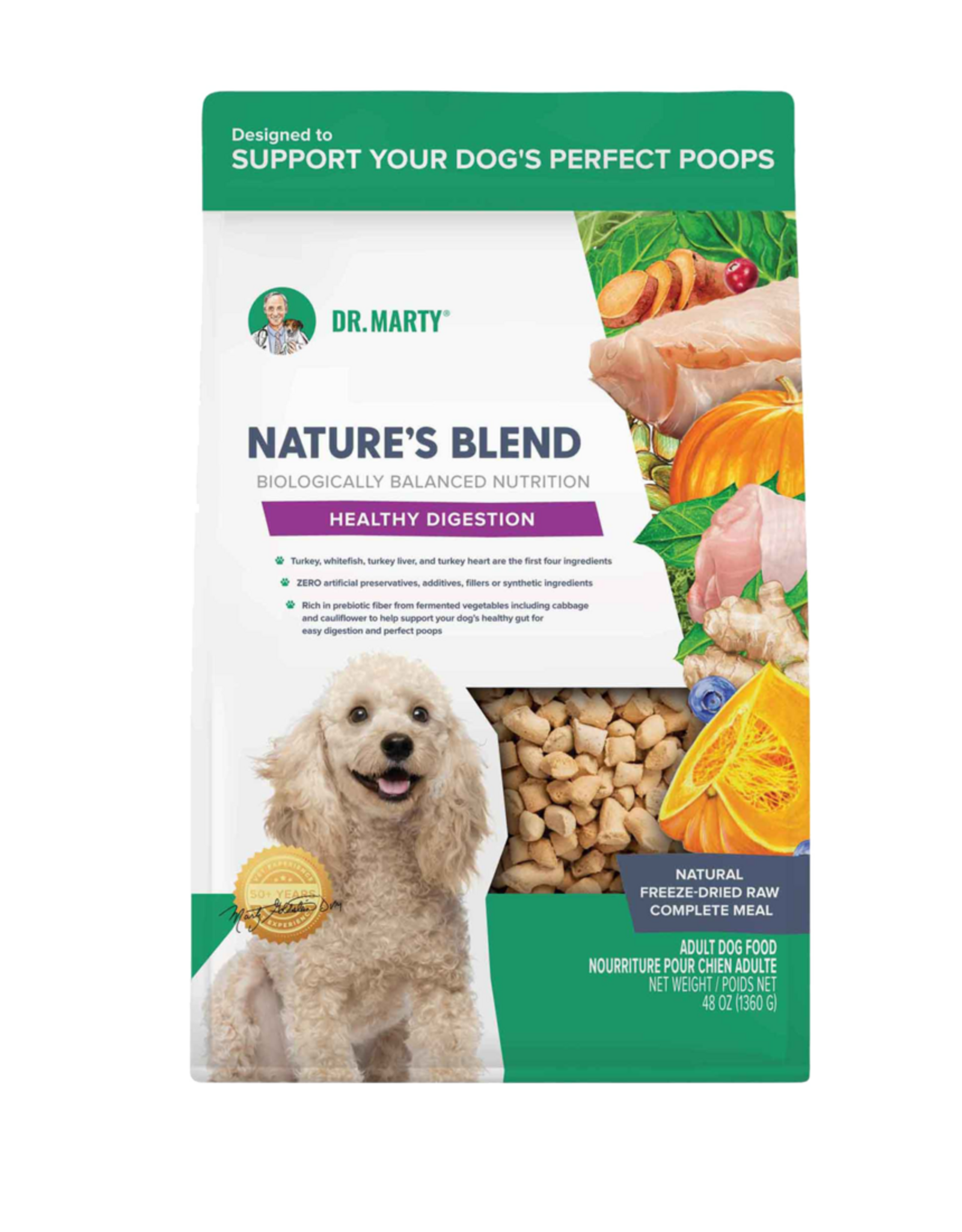 Dr. Marty Dr. Marty Nature's Blend Healthy Digestion Freeze Dried Dog Food - 48 oz