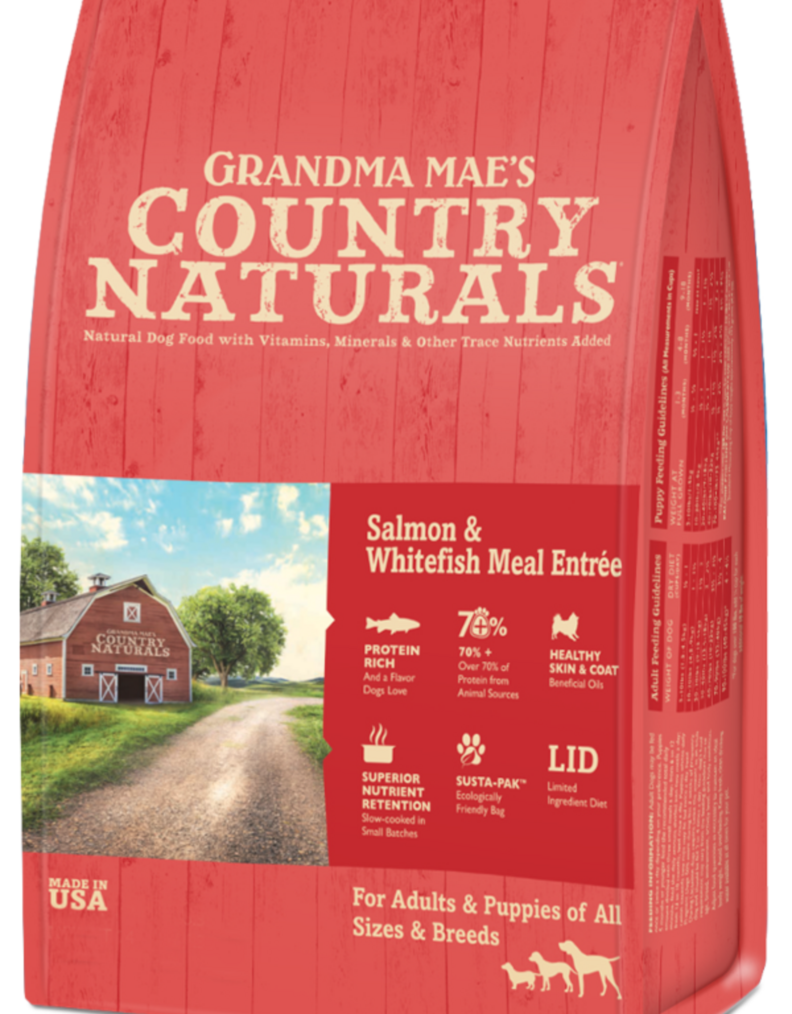 Grandma Mae's Grandma Mae's Country Naturals Salmon & Whitefish Dry Dog Food - 24 lb
