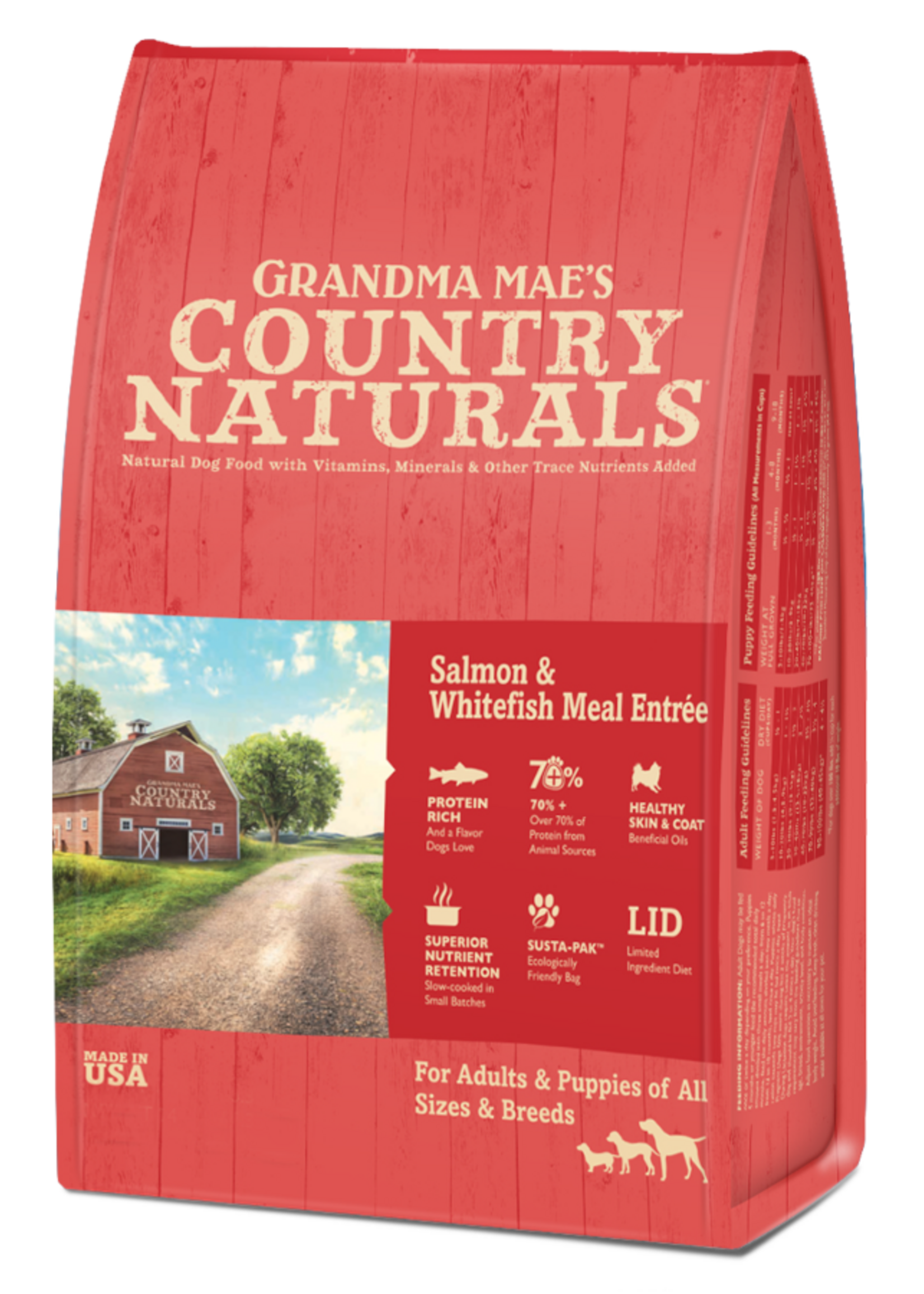 Grandma Mae's Grandma Mae's Country Naturals Salmon & Whitefish Dry Dog Food - 24 lb