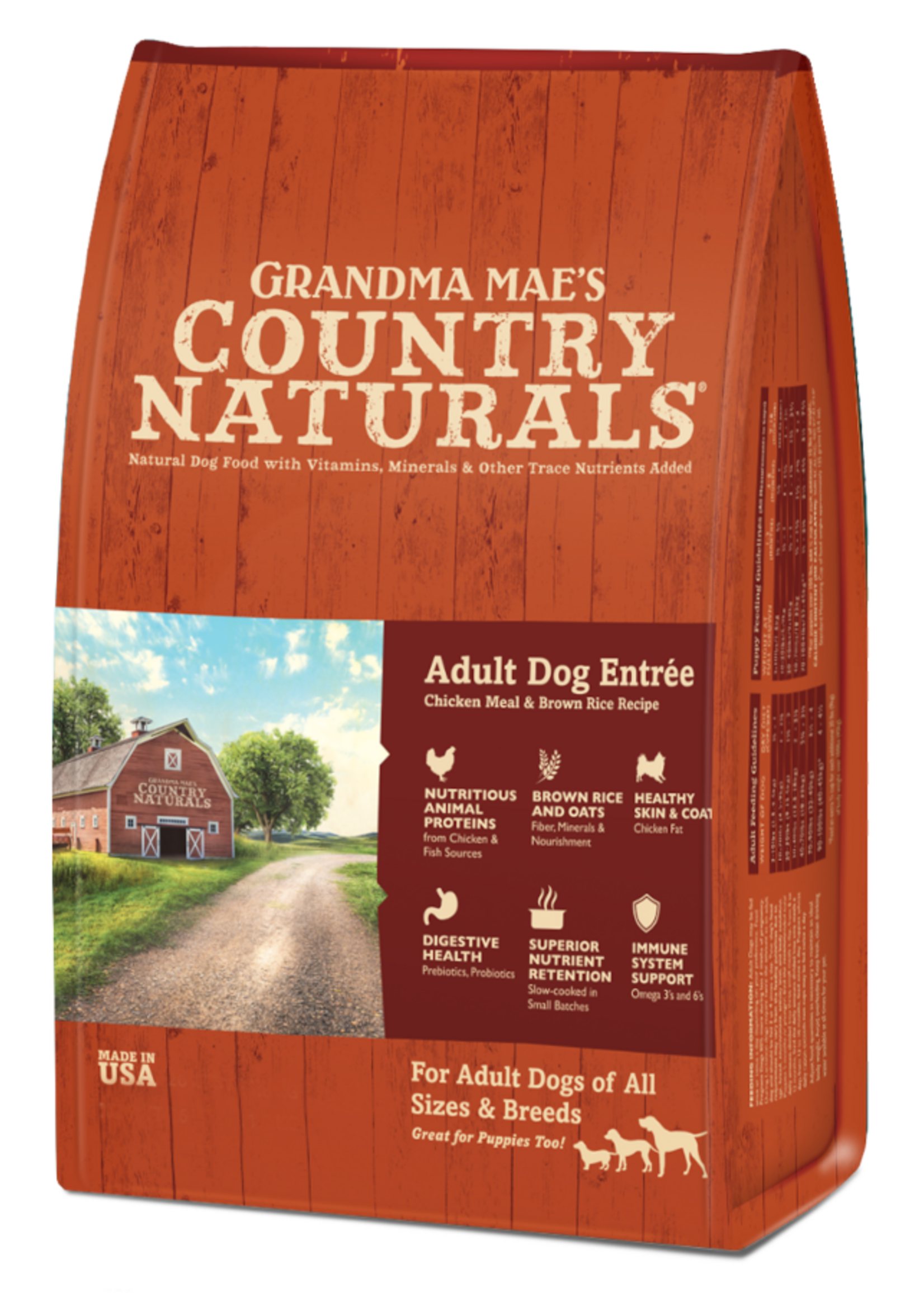 Grandma Mae's Grandma Mae's Country Naturals Adult Sensitive Stomach Chicken & Brown Rice Dry Dog Food - 24 lb