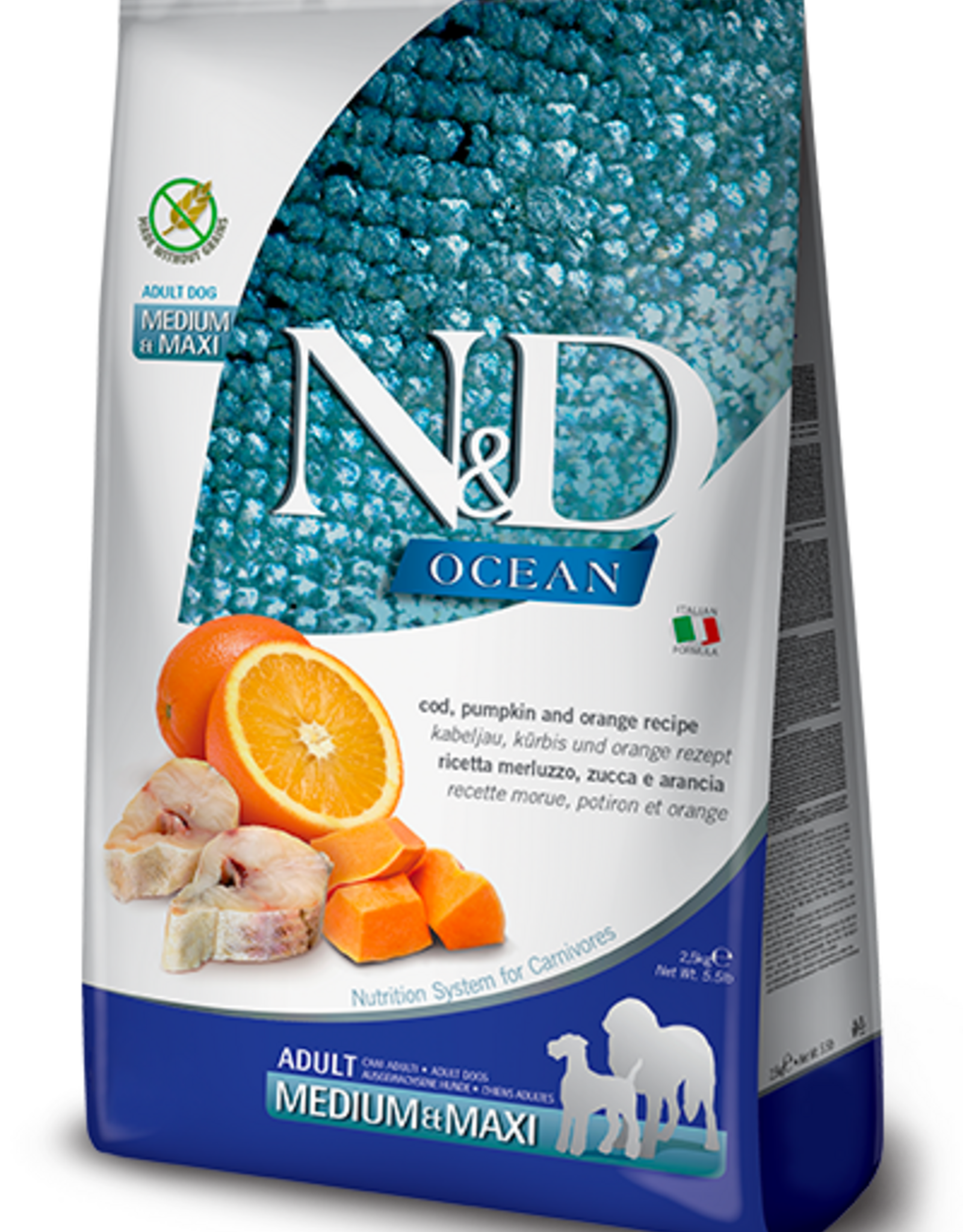 Farmina Farmina N&D Ocean Cod, Pumpkin & Orange Dry Dog Food - 26.4 lb