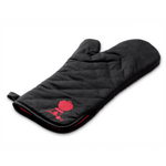 Barbecue Mitt, Black with Red Kettle
