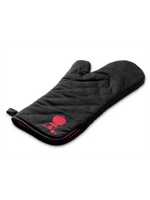 Barbecue Mitt, Black with Red Kettle